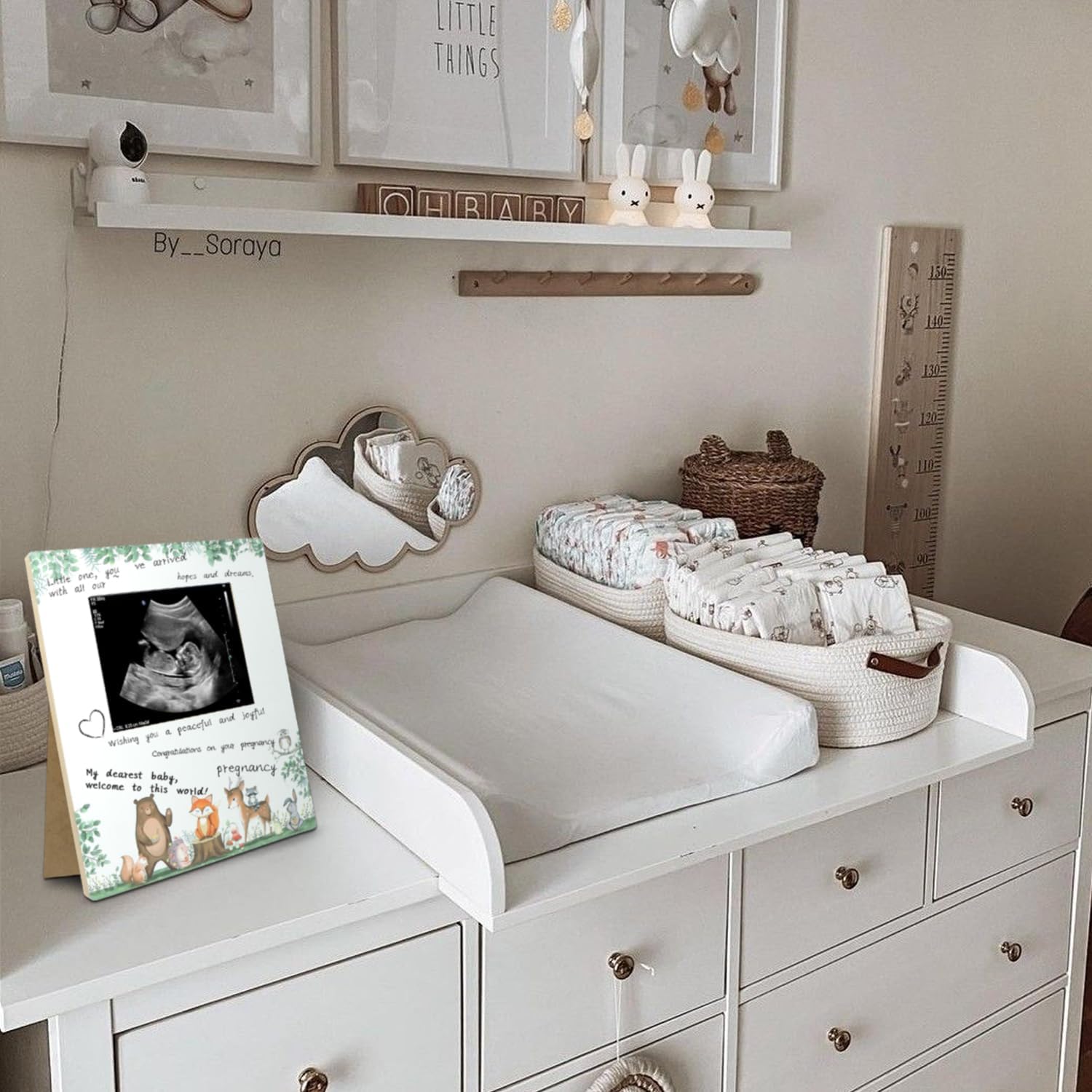 Woodland Ultrasound Picture Frame - Pregnancy Keepsake Baby Shower Decor