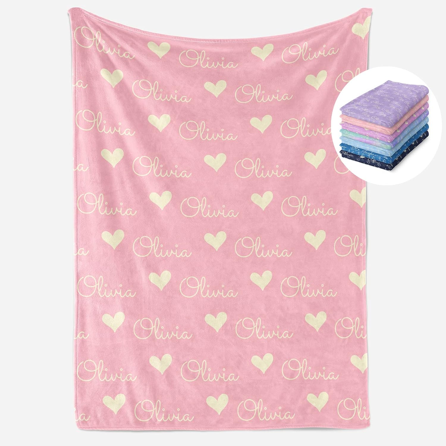 Personalized Name Blanket for Baby Kids More