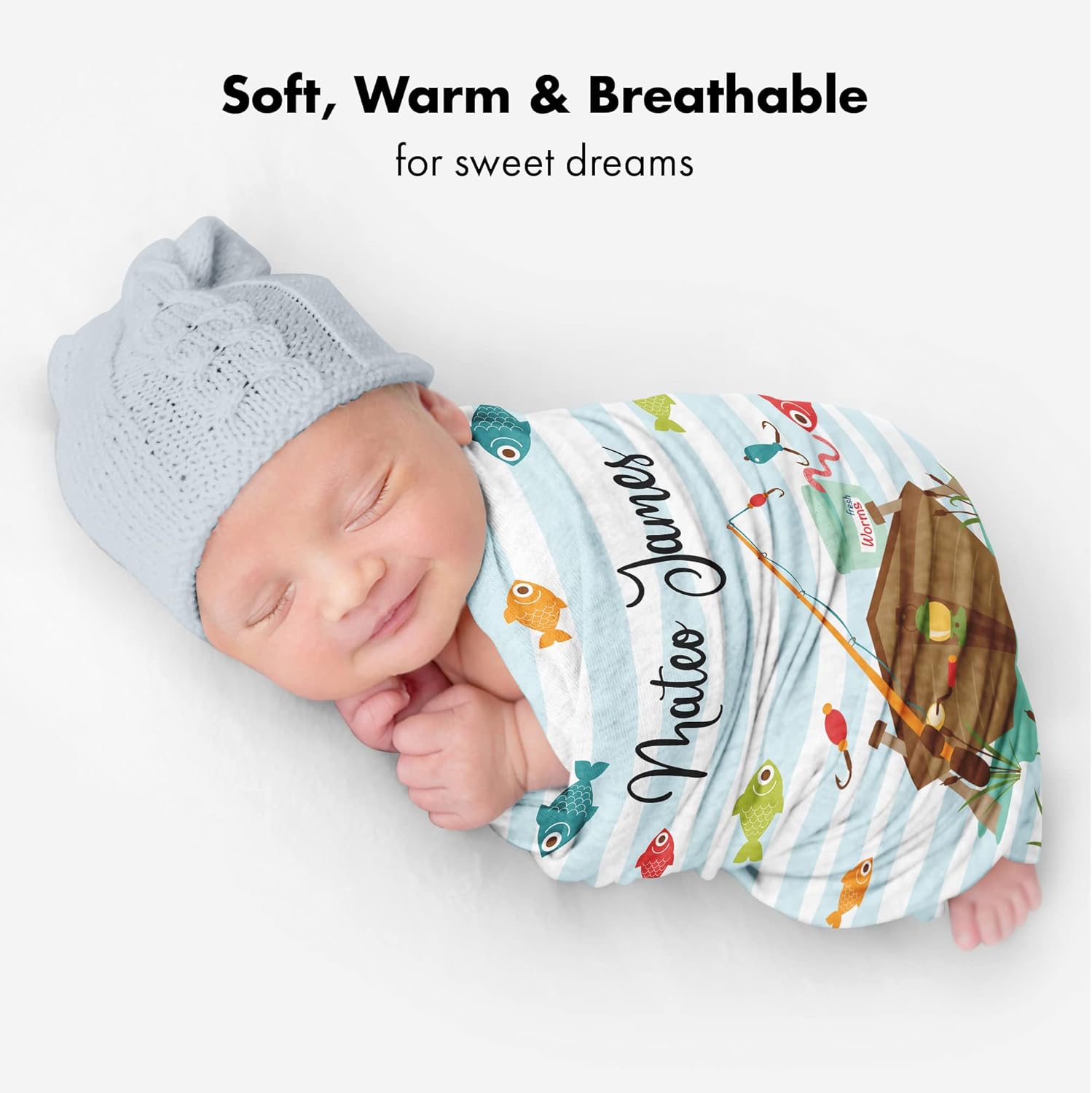 VibeCustom Personalized Fishing Blanket with Name