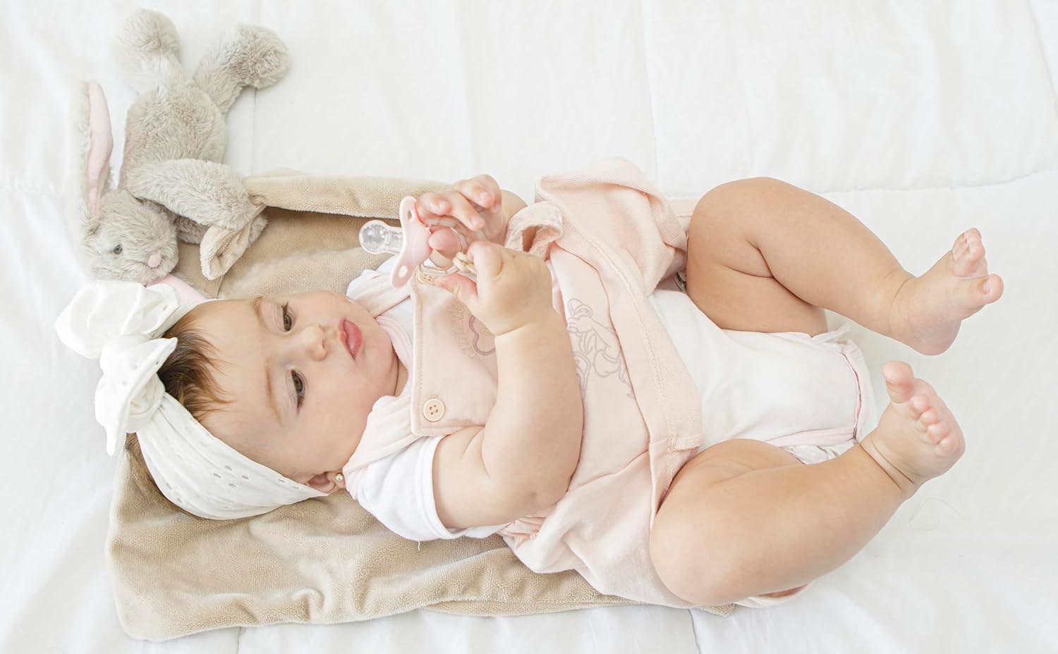 Baby Bunny Lovey Super Soft Security Blanket 196 Inches