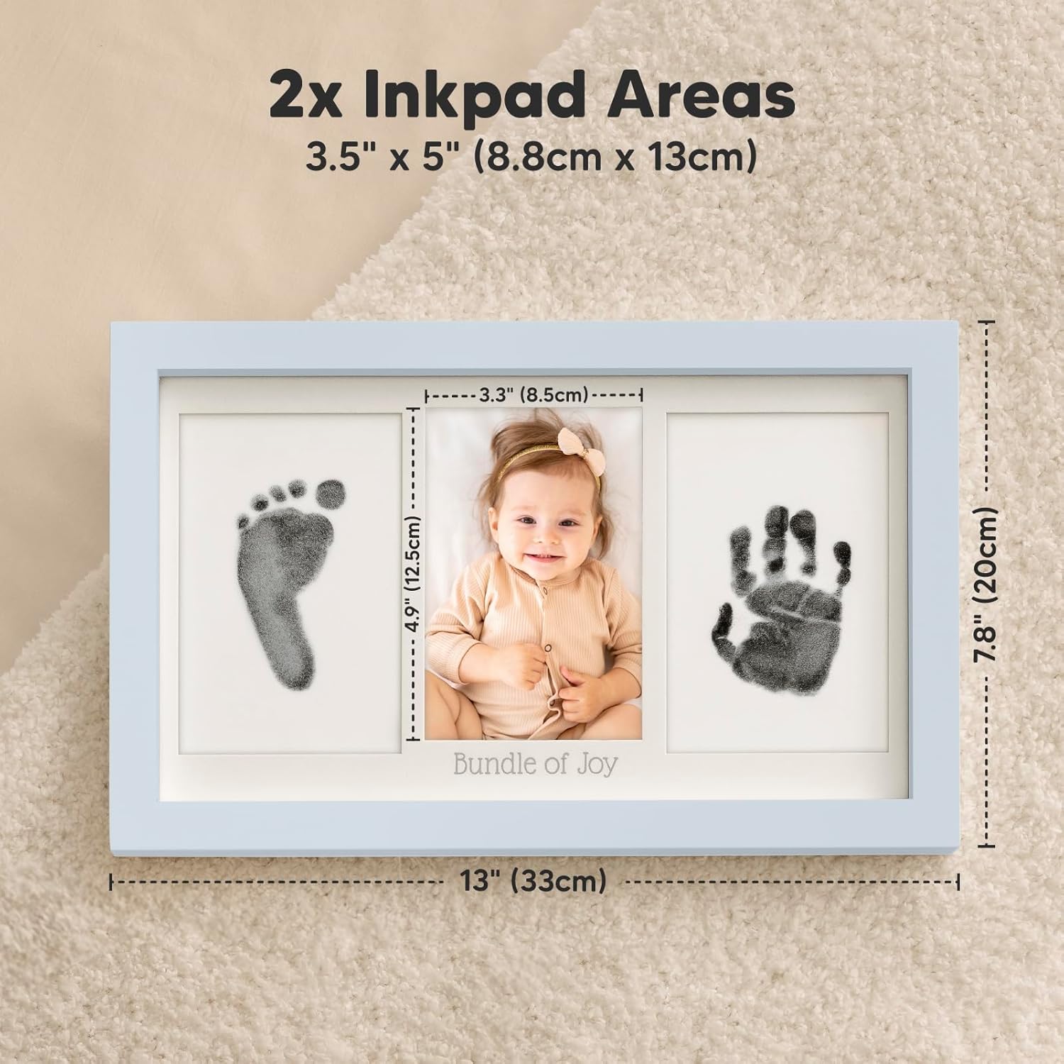 KeaBabies Inkless Hand Footprint Kit - Mist Blue