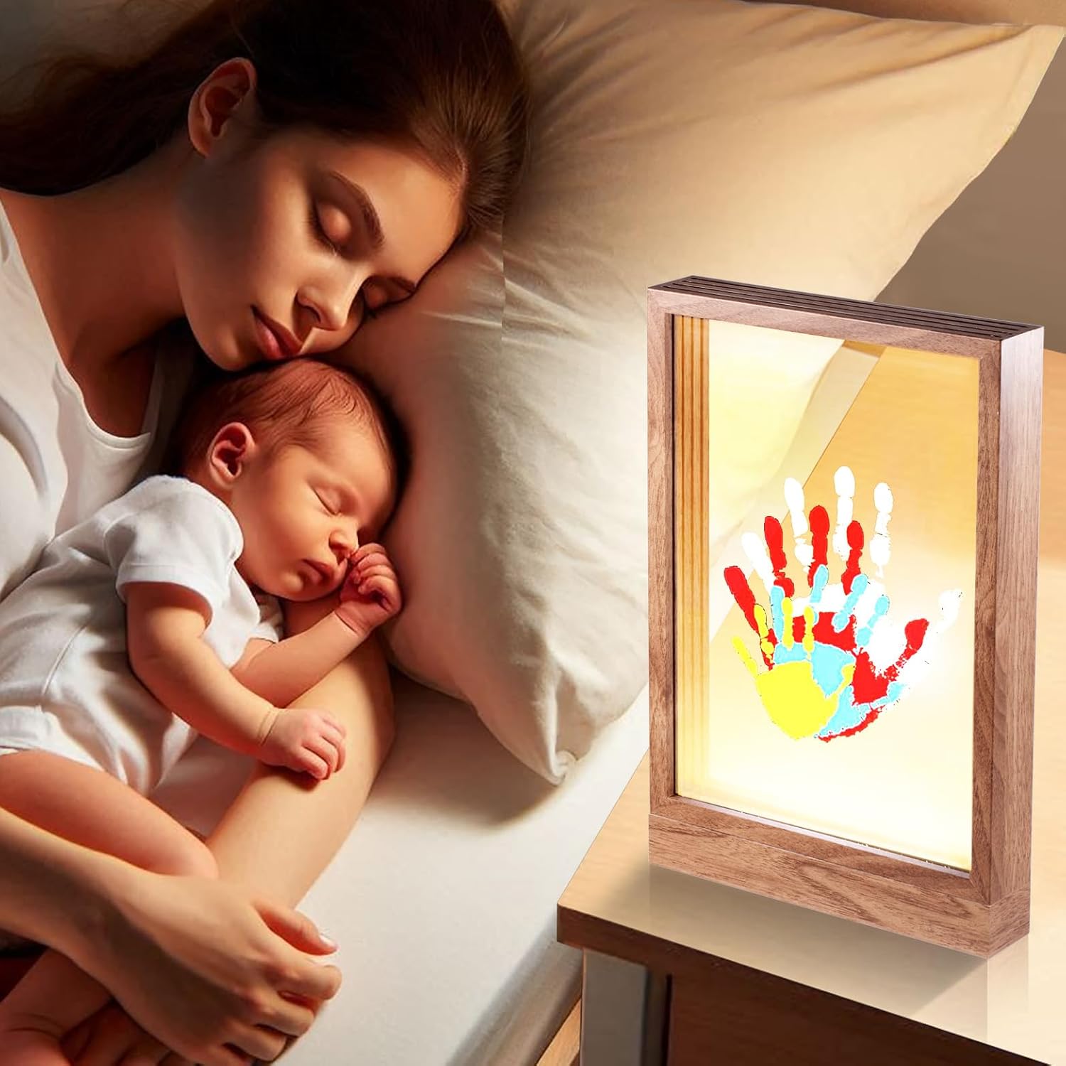 Family Handprint Kit with LED Light and Frame