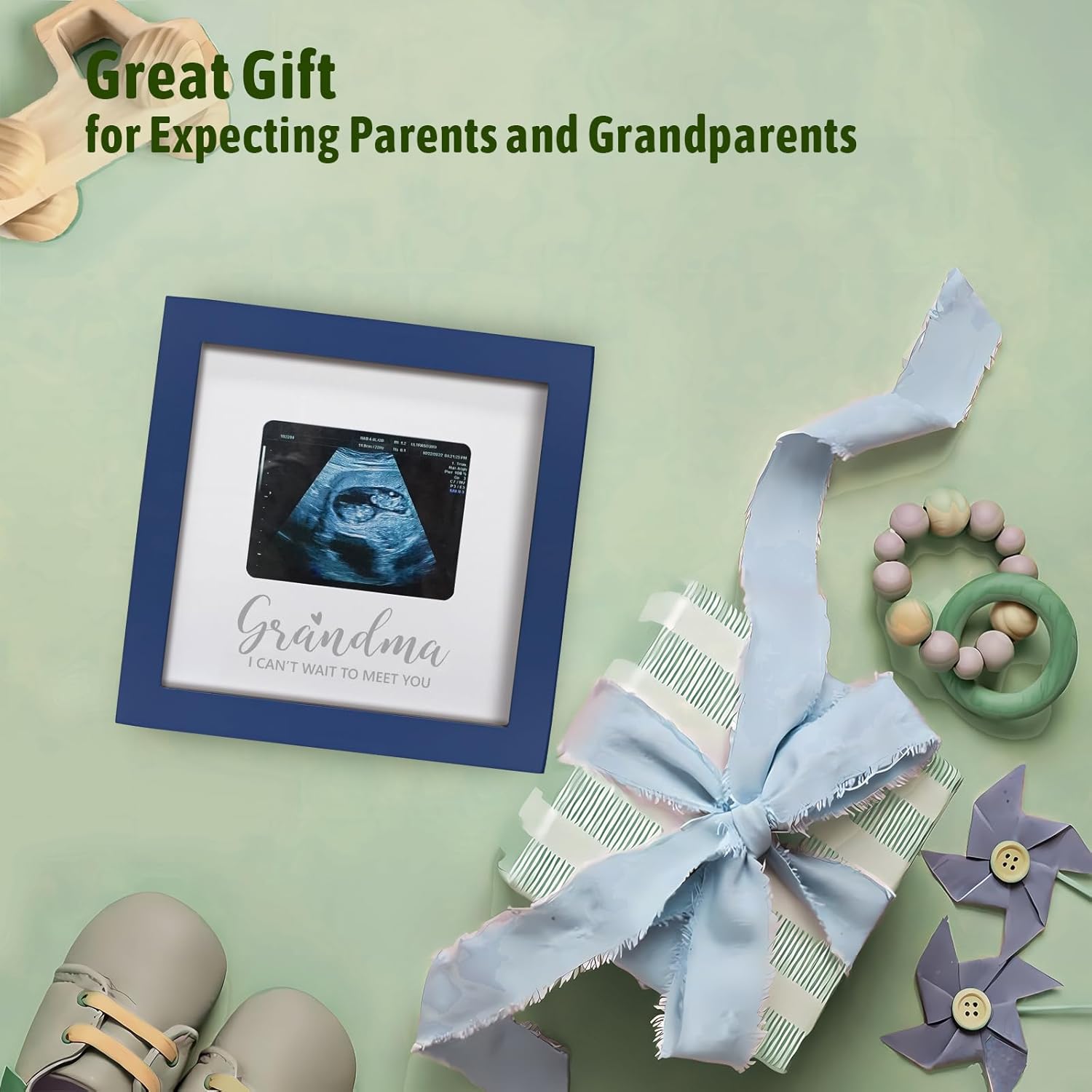 Sonogram Picture Frame for Grandma Blue