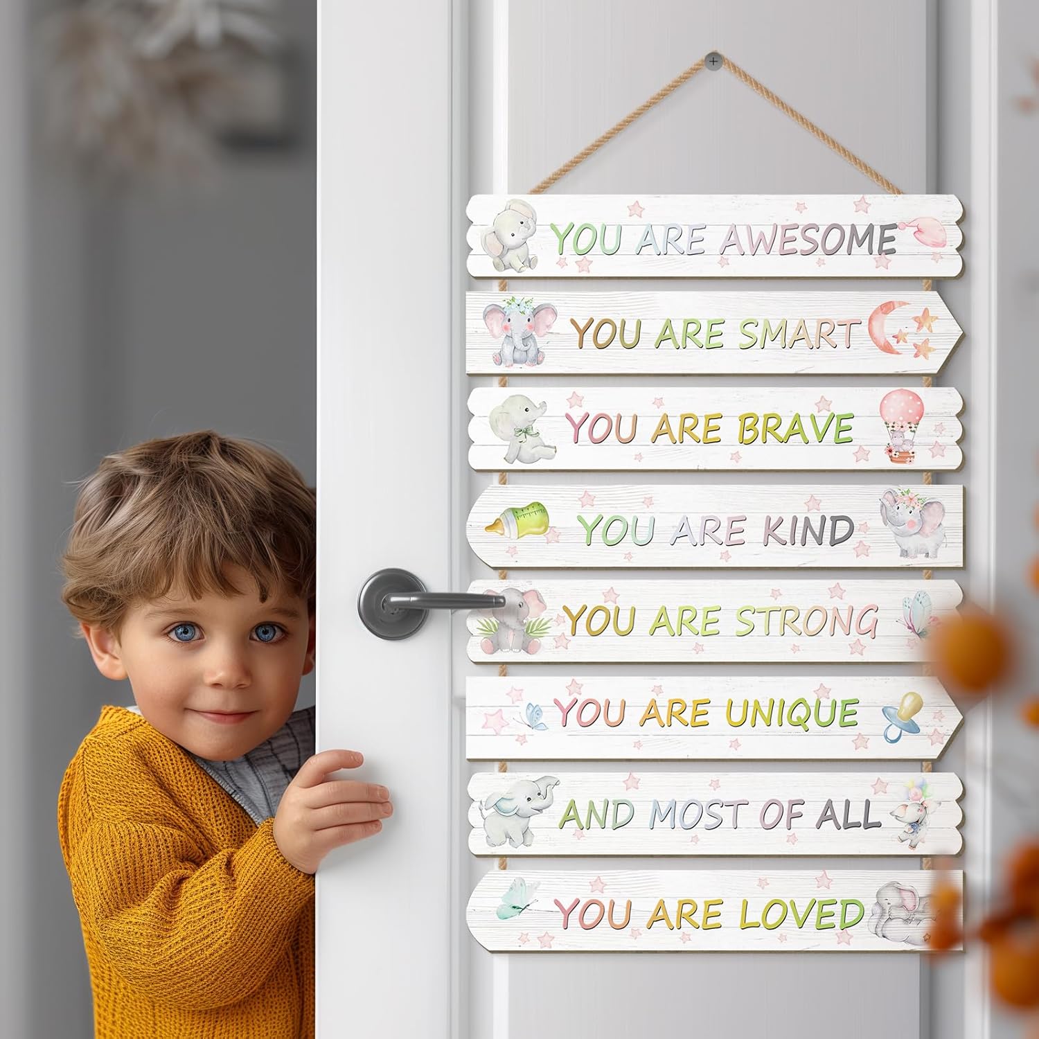 WAKOSAN Elephant Wall Decor for Kids Room 1