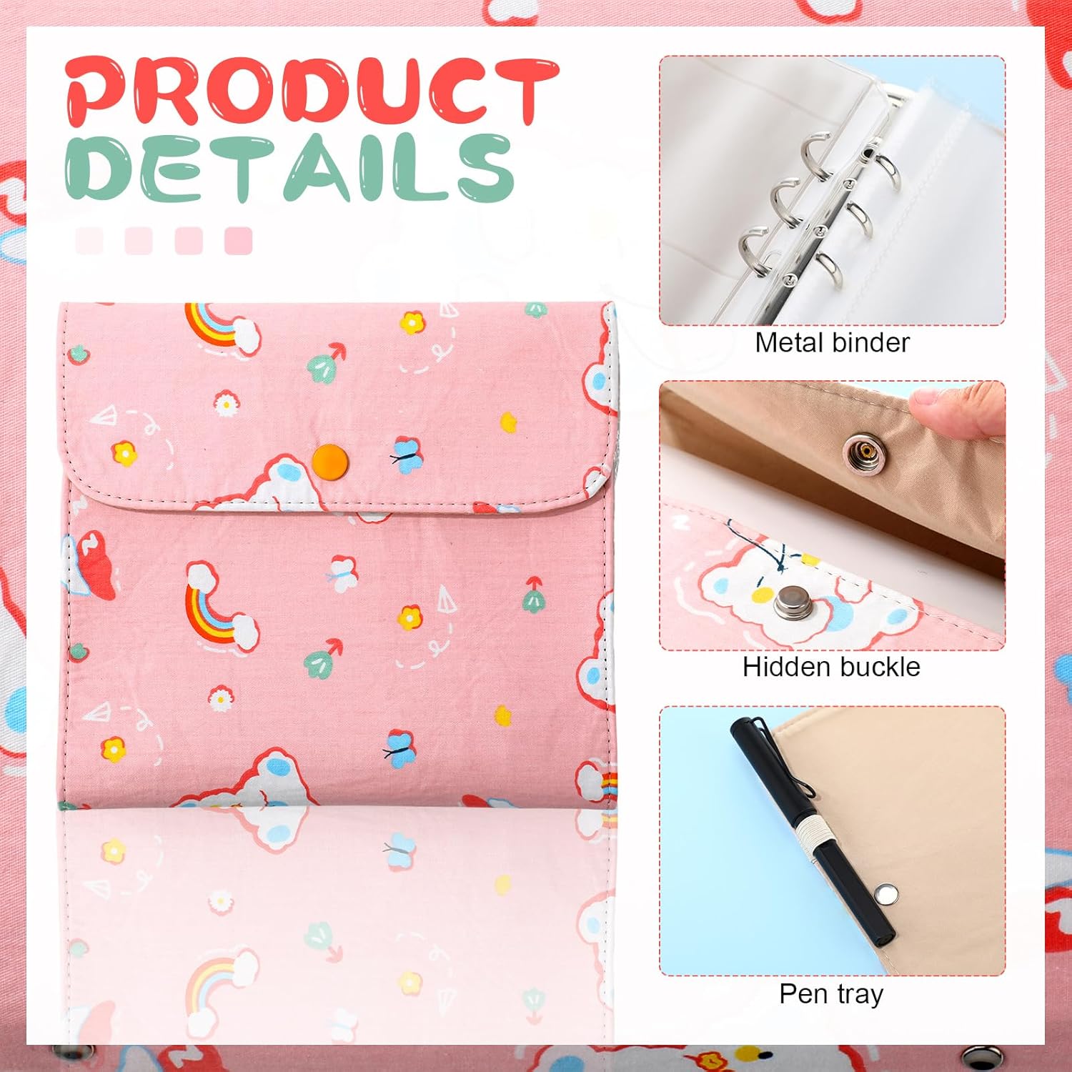 Marspark Pink Bear Baby Document Organizer