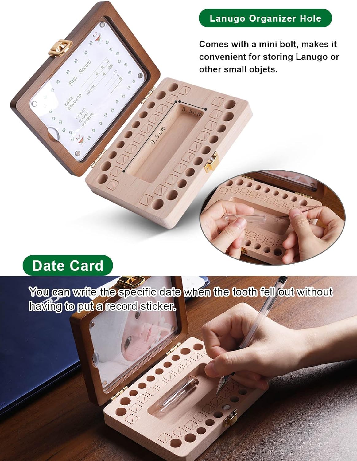 Yukidoke Baby Tooth Keepsake Box with Photo Frame 1