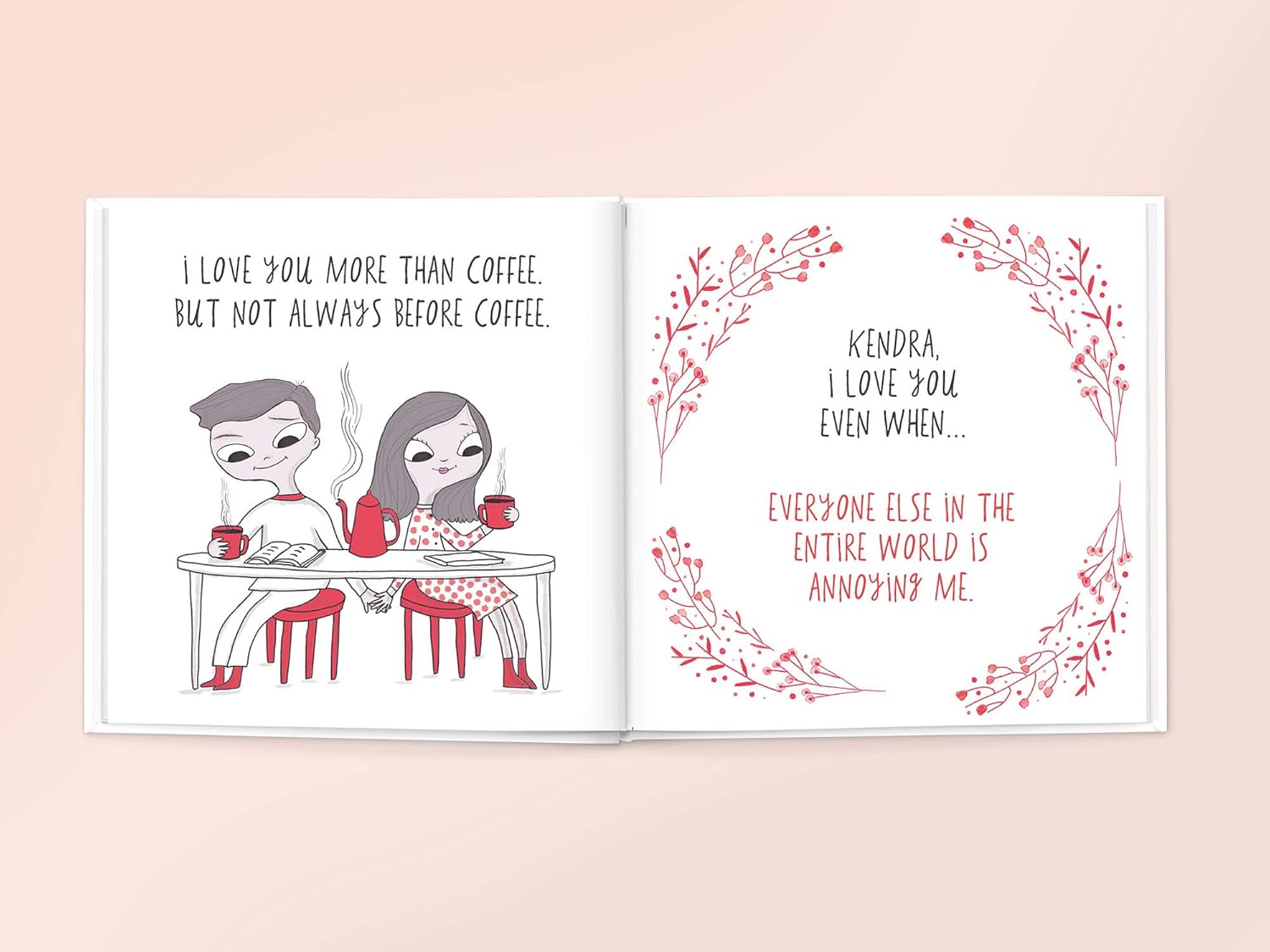 Personalized Book of Us for Couples - Custom Names Photo