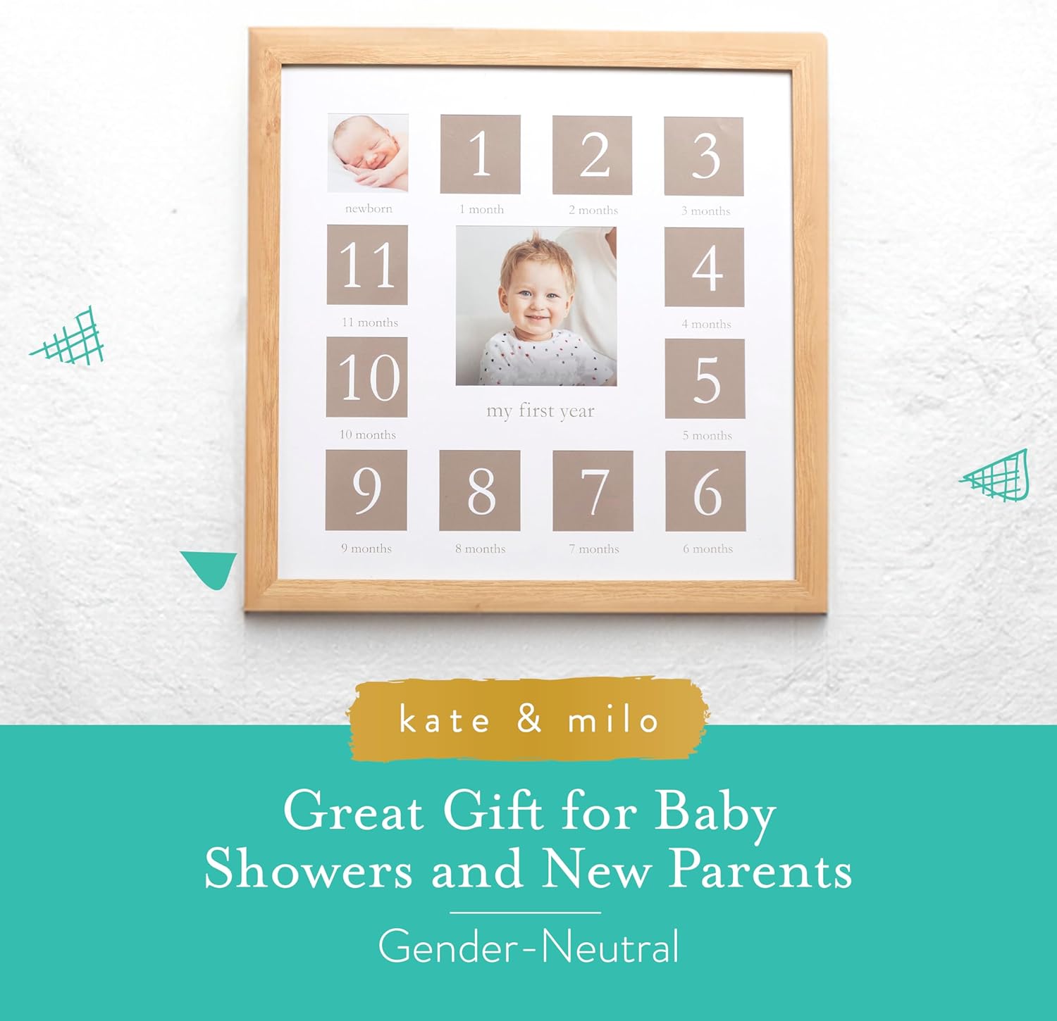 Kate Milo My First Year Wooden Picture Frame