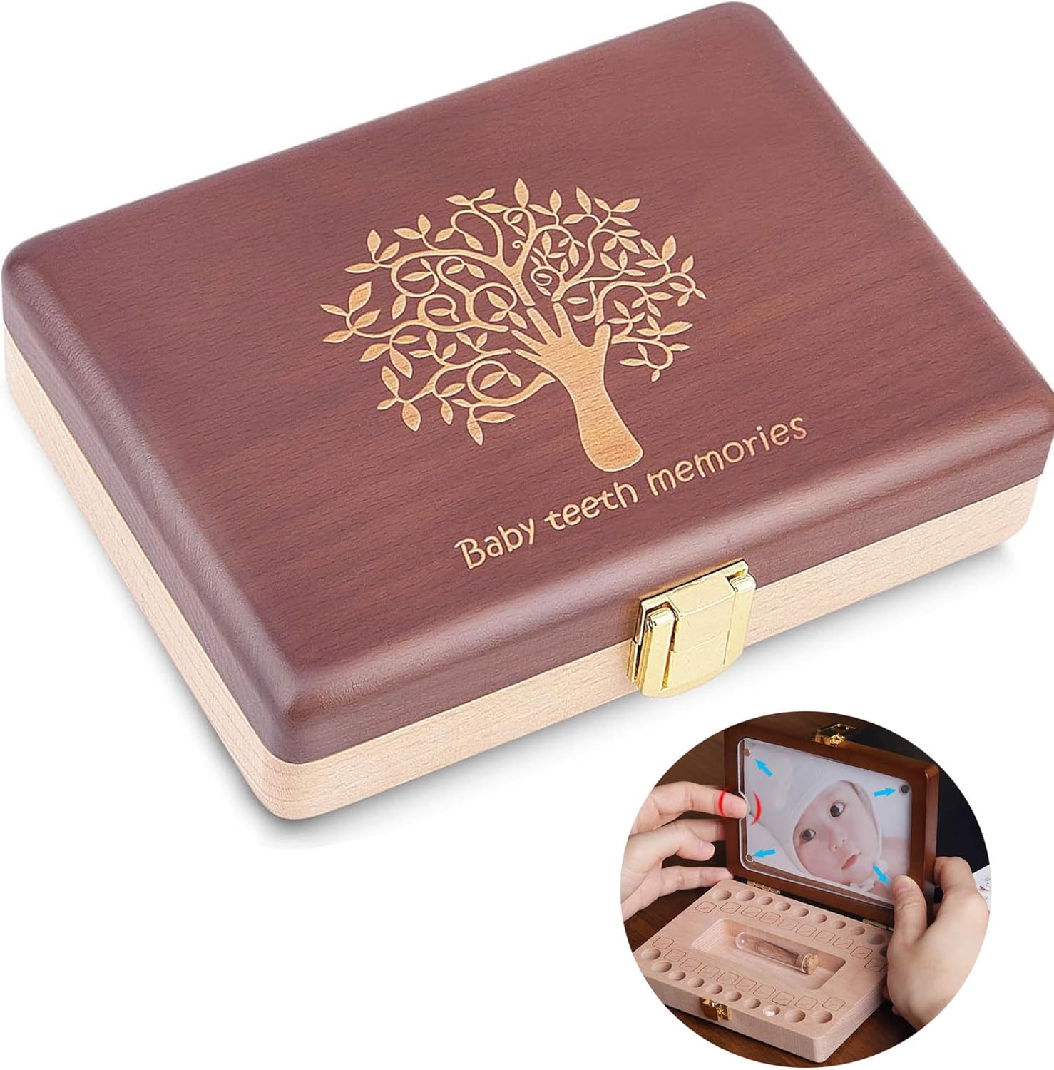 Yukidoke Baby Tooth Keepsake Box with Photo Frame 1