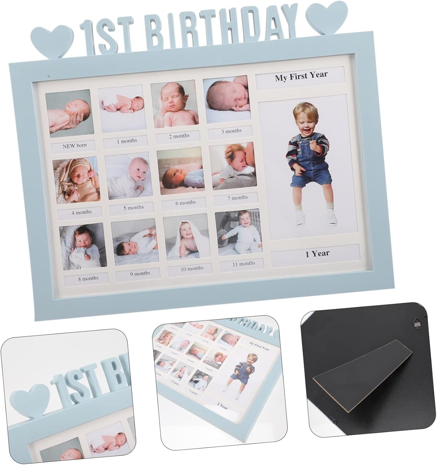 Birthday Photo Frame for Boys Milestone Growth Organizer