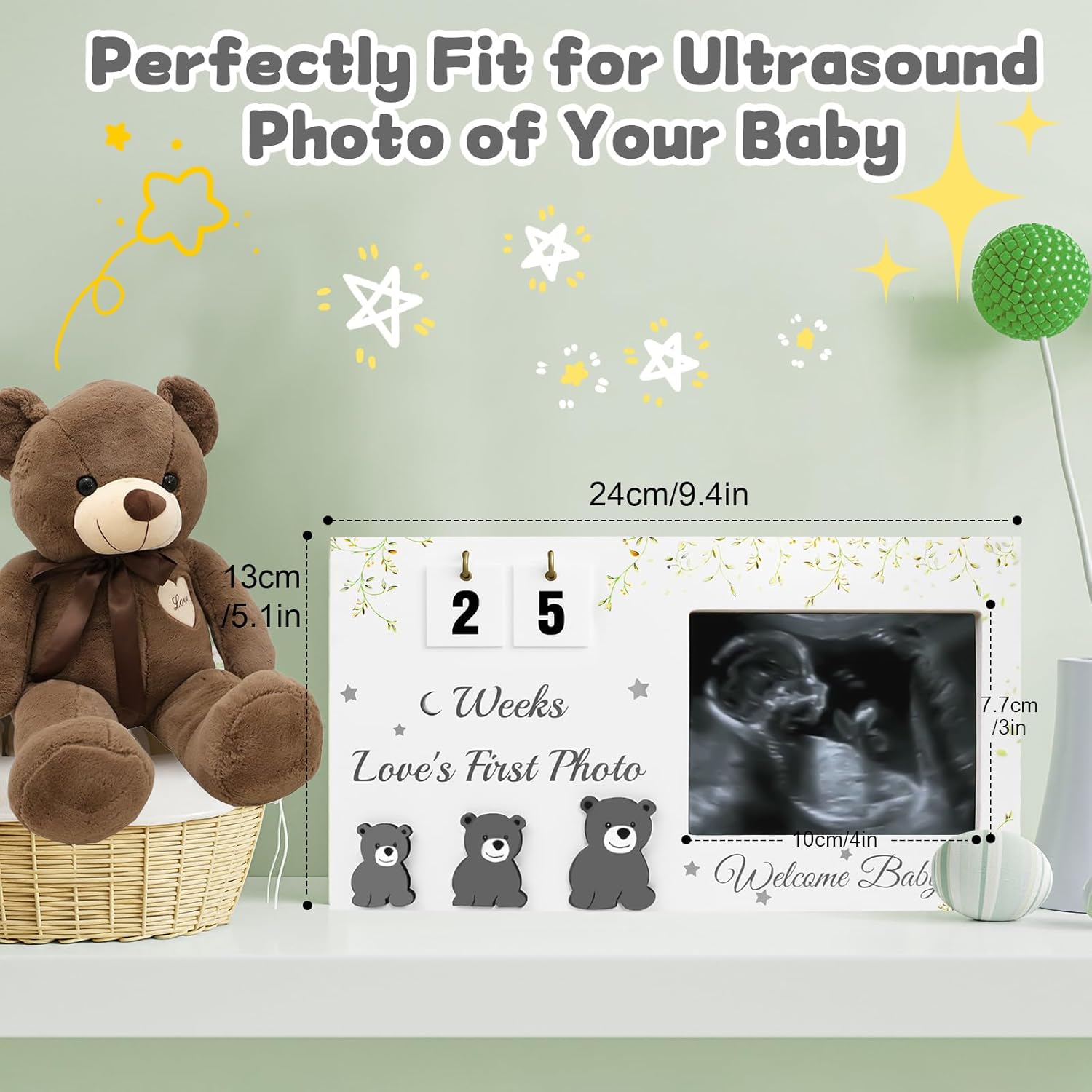 YinEpand Ultrasound Frame with Countdown and Plant Prints