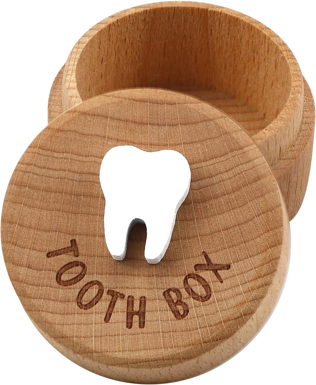 Free-Space Tooth Fairy Box 3D Carved Wooden Keepsake 1