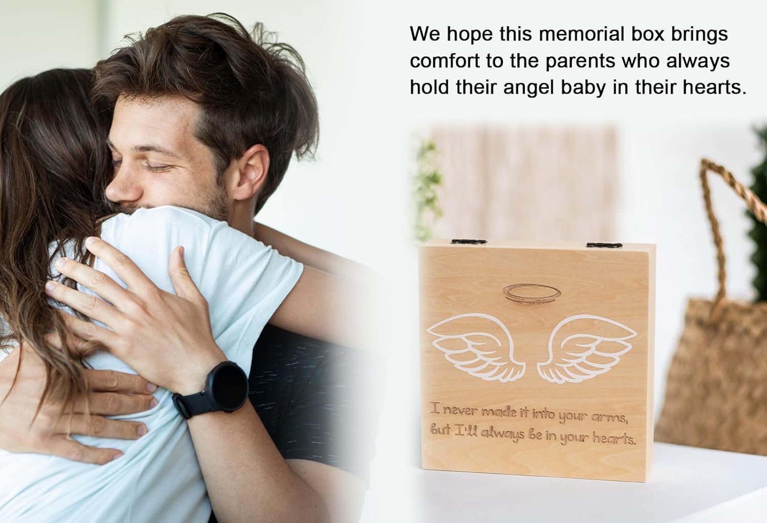 Jwitao Miscarriage Memorial keepsake box for mom and dad