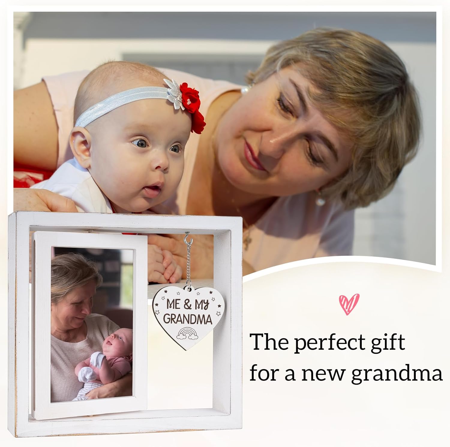 Me My Grandma Picture Frame - 4x6 Rotating Photo Frame