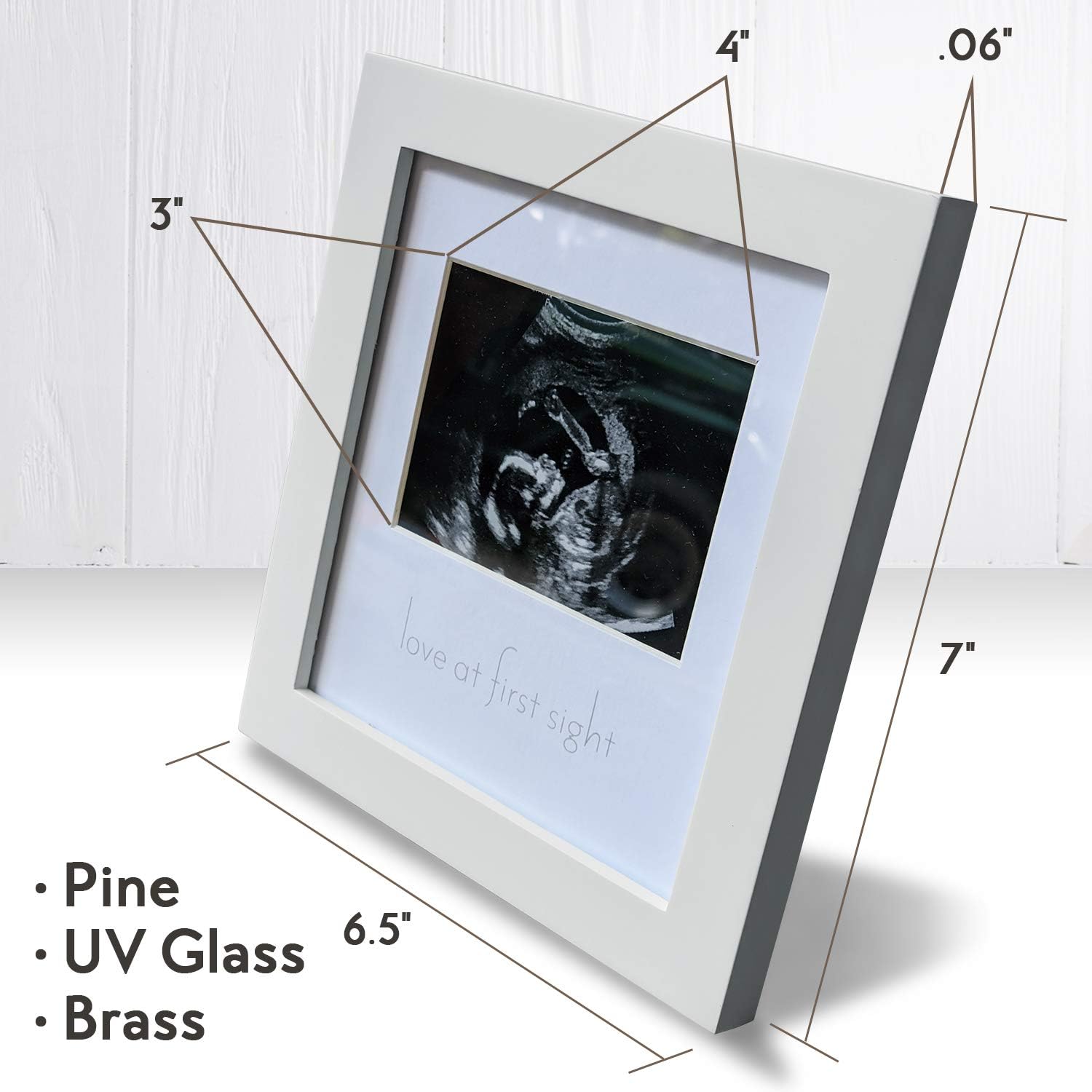Green Pollywog Baby Sonogram Frame with Inkless Pad