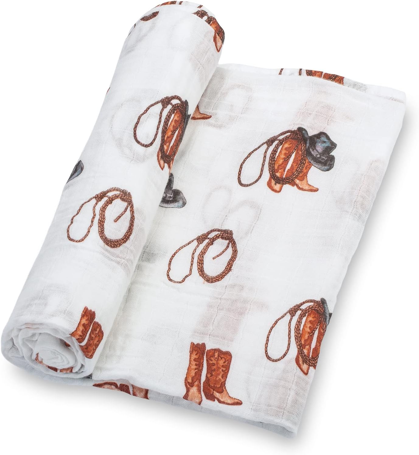 LollyBanks Cowboy Horseshoe Swaddle Blankets 2 Pack