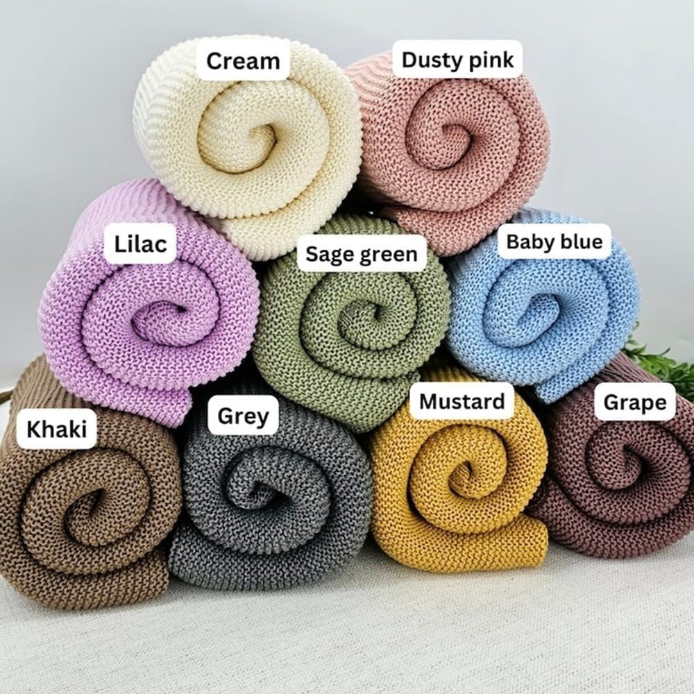 IZI POD Knit Baby Blanket with Name Embroidery
