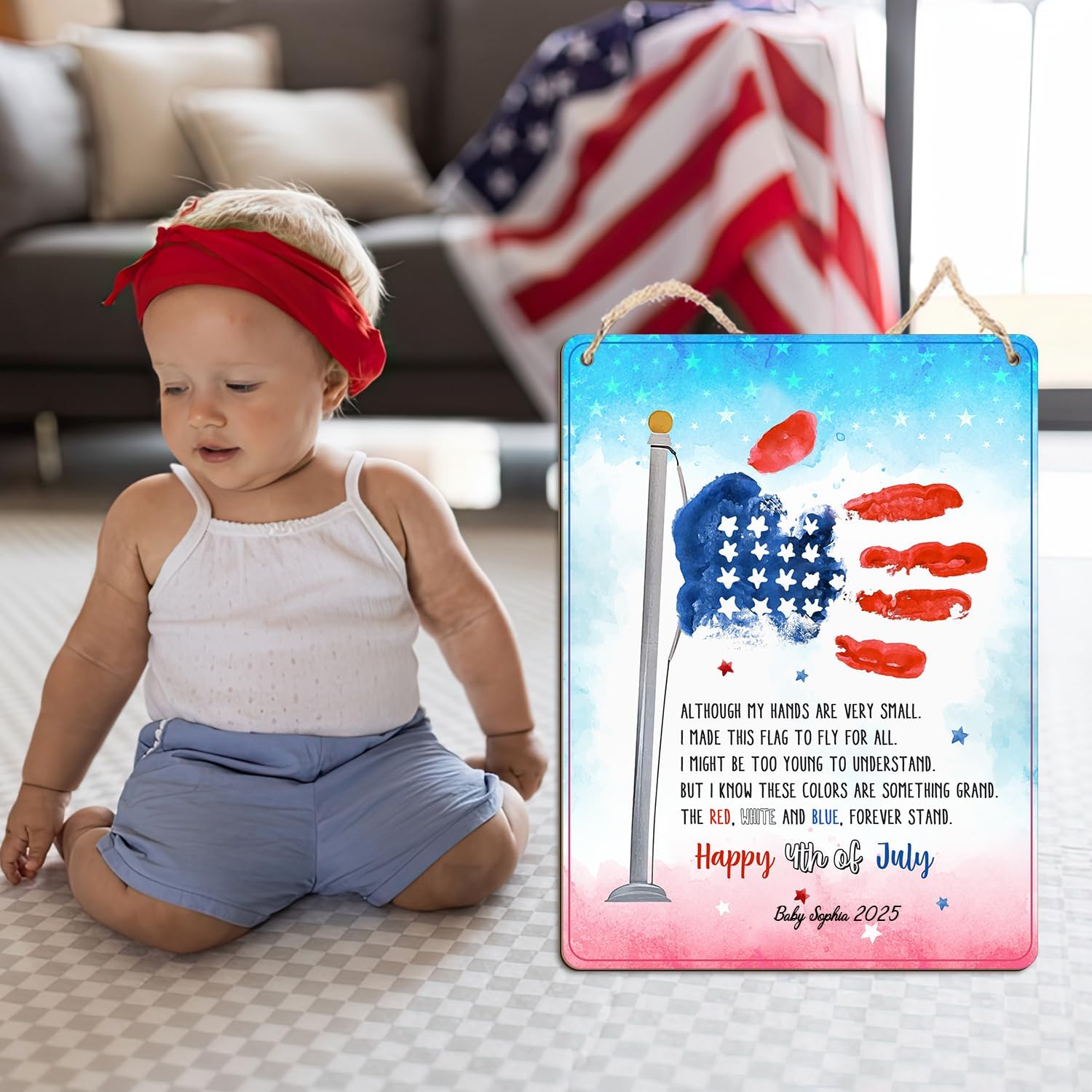 TRUMPETIC 4th of July Handprint Flag Craft with Poem