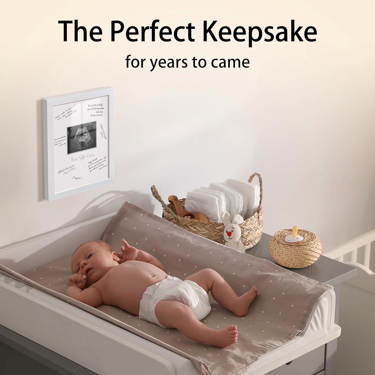 Sonogram Signature Frame Guest Book for Expecting Moms