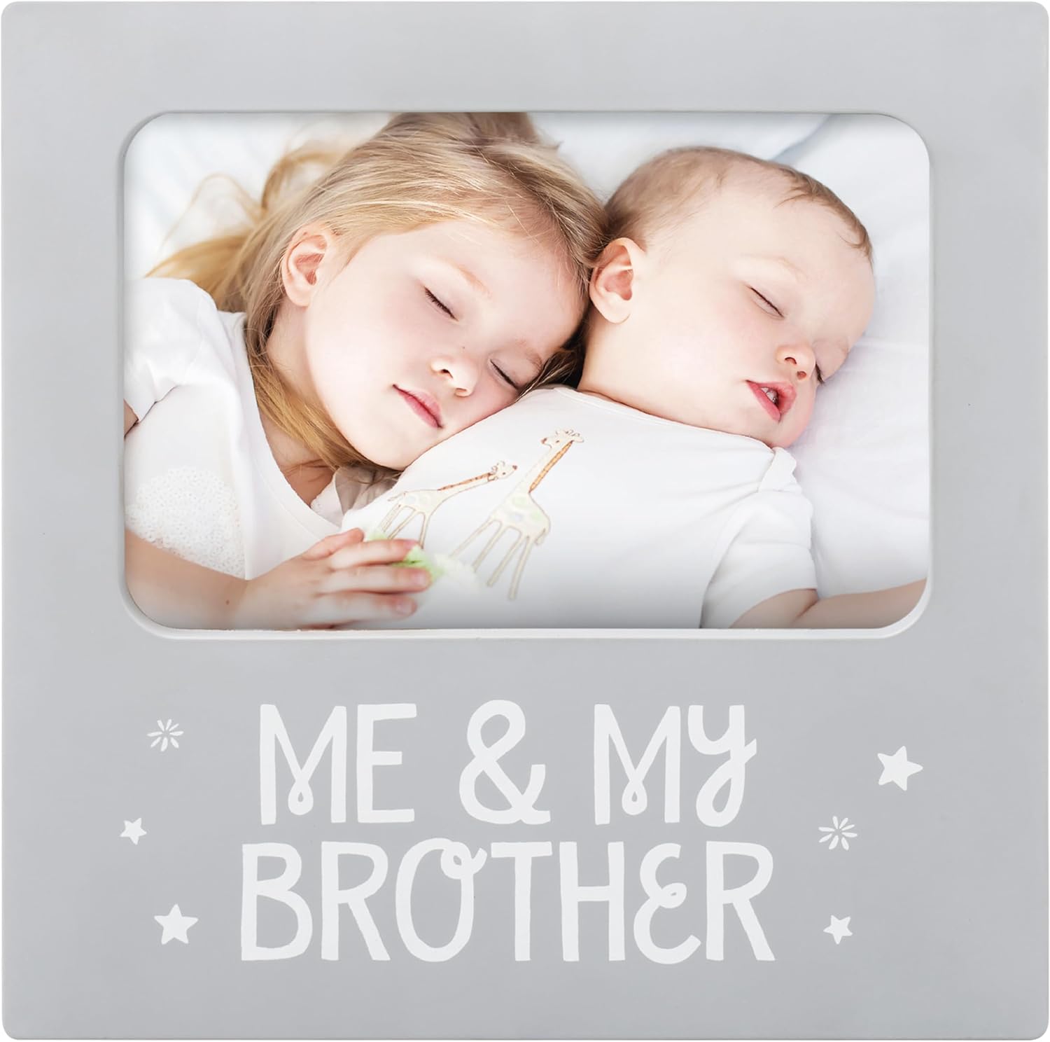 Tiny Ideas Me and My Brother Picture Frame Gray