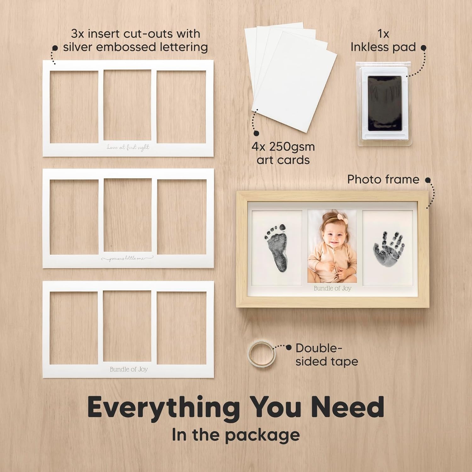 KeaBabies Inkless Hand Footprint Kit - Safe No Residue