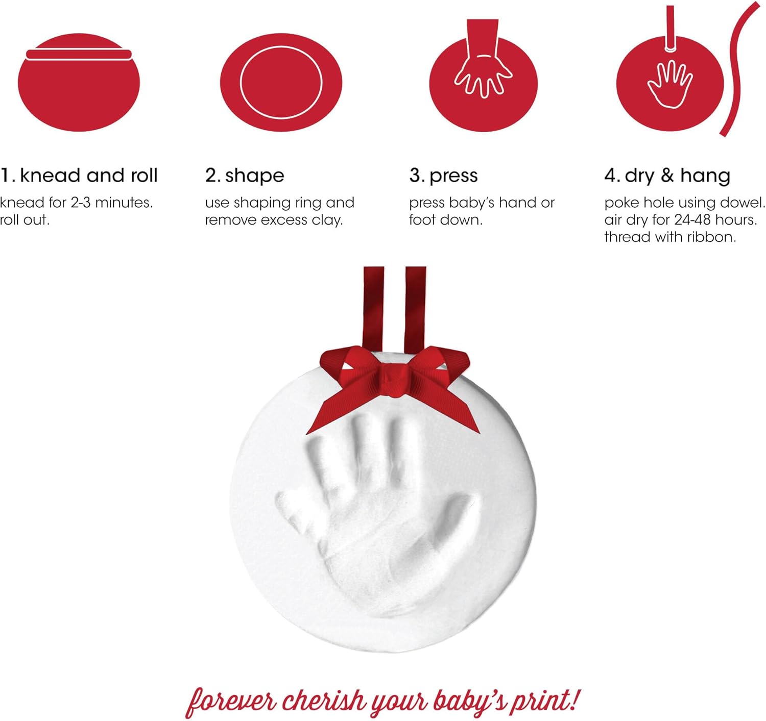 Pearhead Babyprints Ornament Kit Babys First Christmas Keepsake
