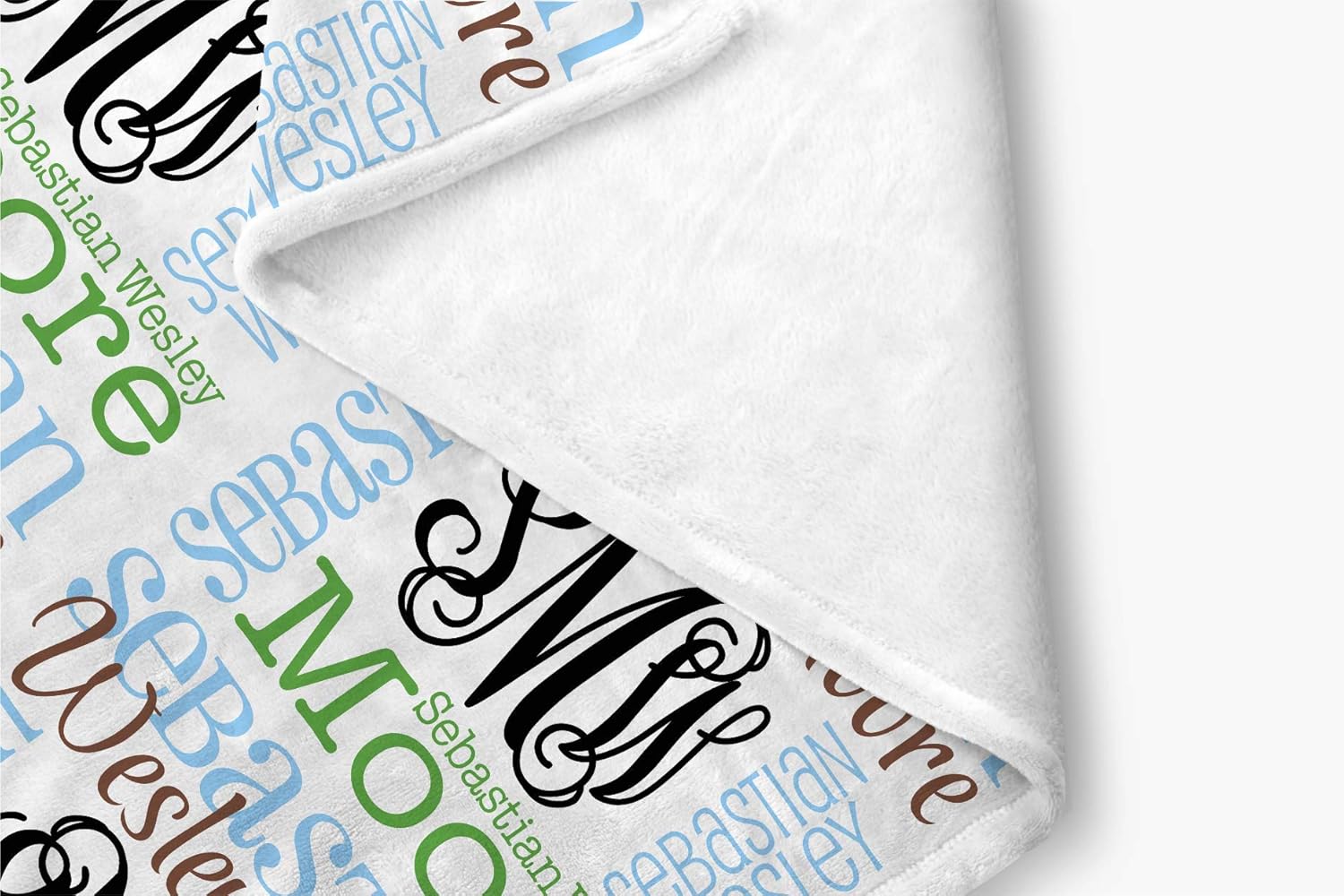 CarefreeTees Personalized Baby Name Blanket with Monogram