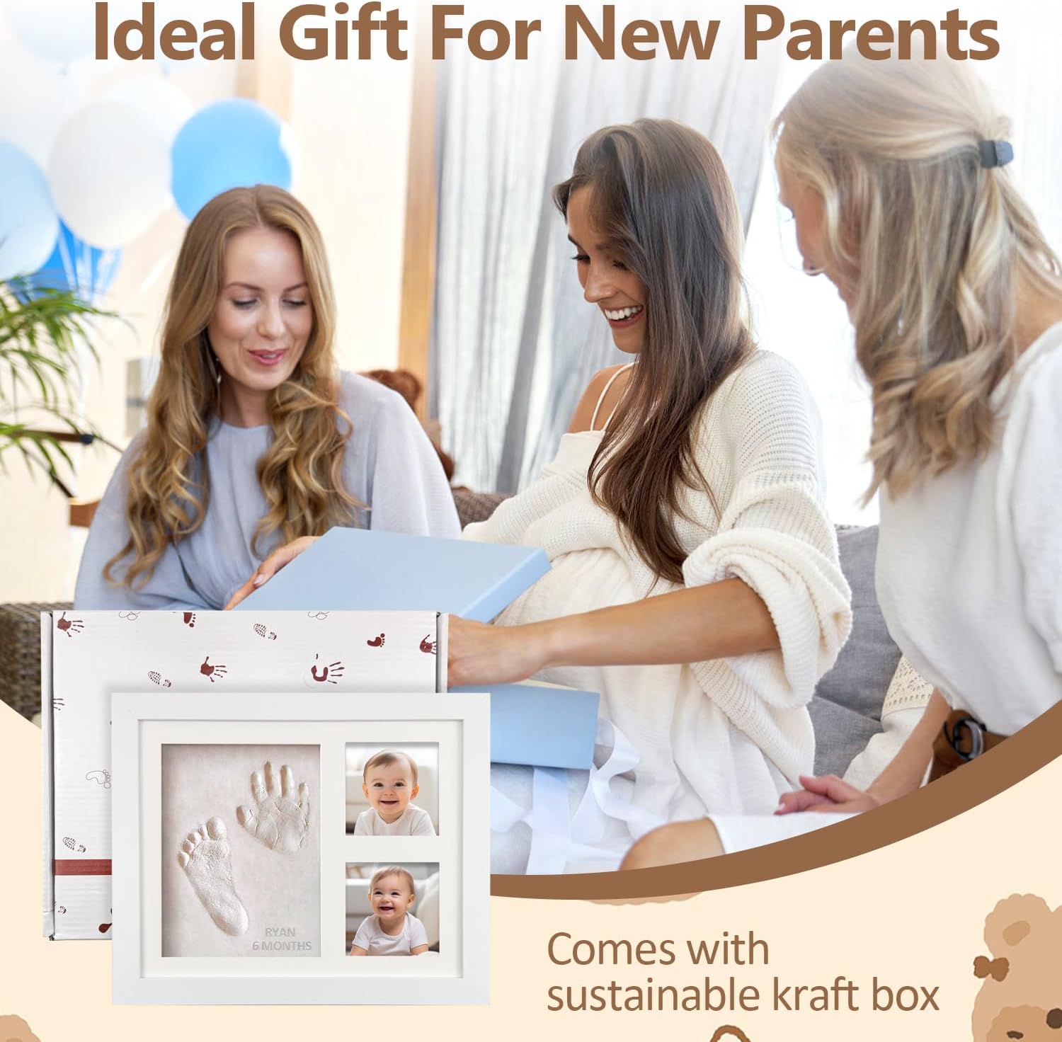 Aiacmea Inkless Baby Keepsake Frame Kit