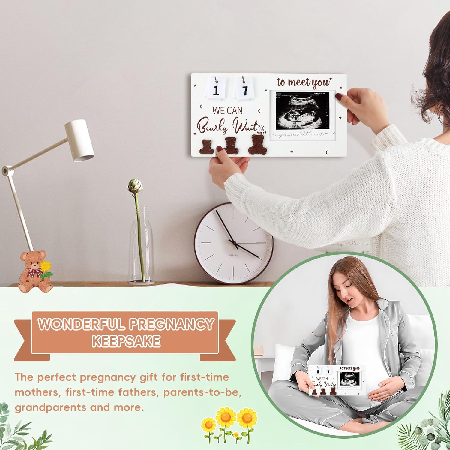 OFUSUY 11 Pcs Pregnancy Announcement Set 1
