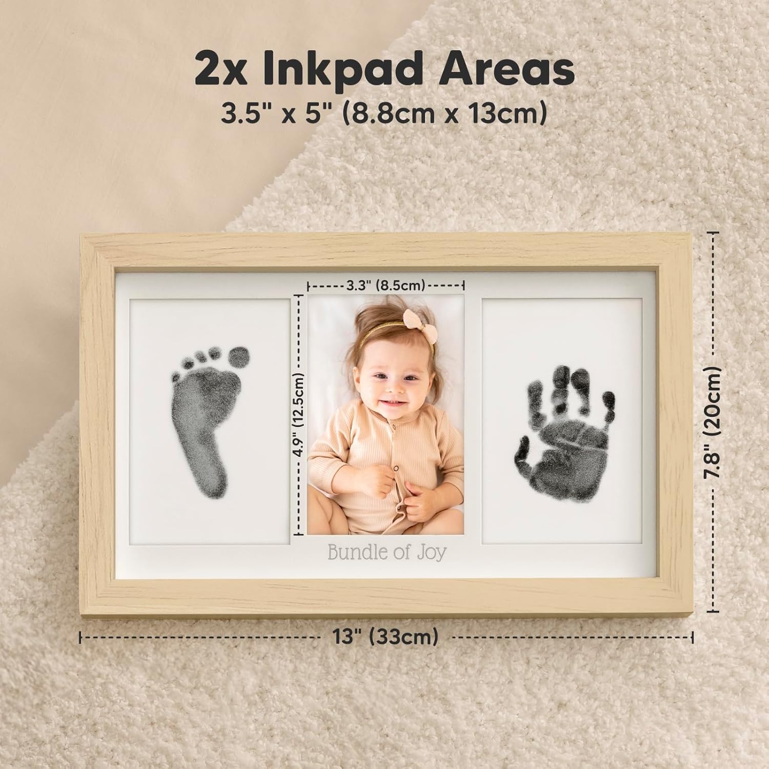KeaBabies Inkless Hand Footprint Kit - Safe No Residue