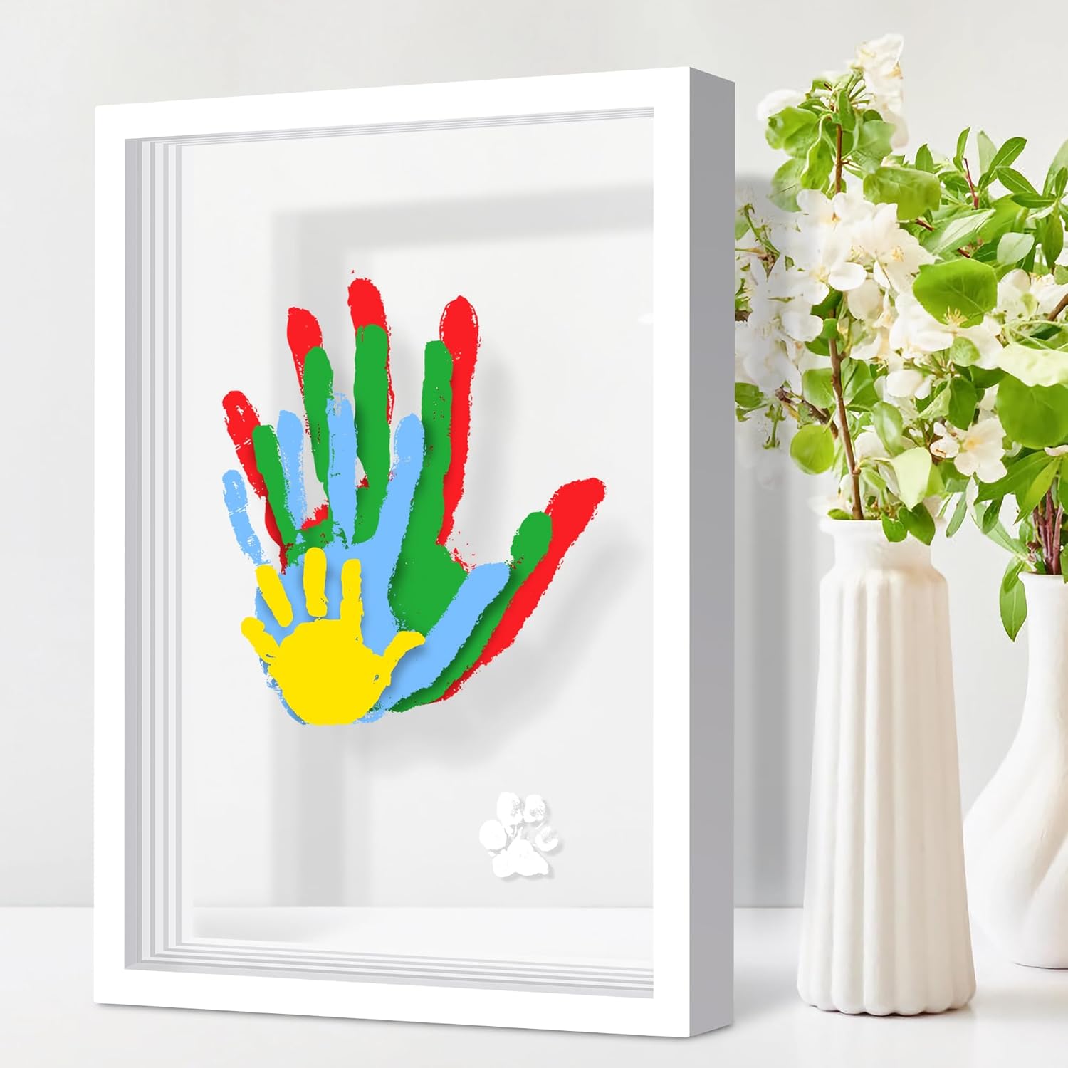 Omrhvi Family Handprint Kit with Frame and Paints
