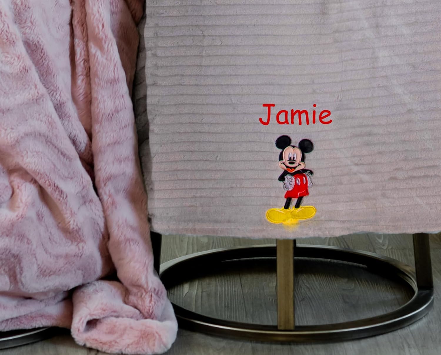 Cudlie Baby Blanket Mickey Mouse Licensed Gray Fleece