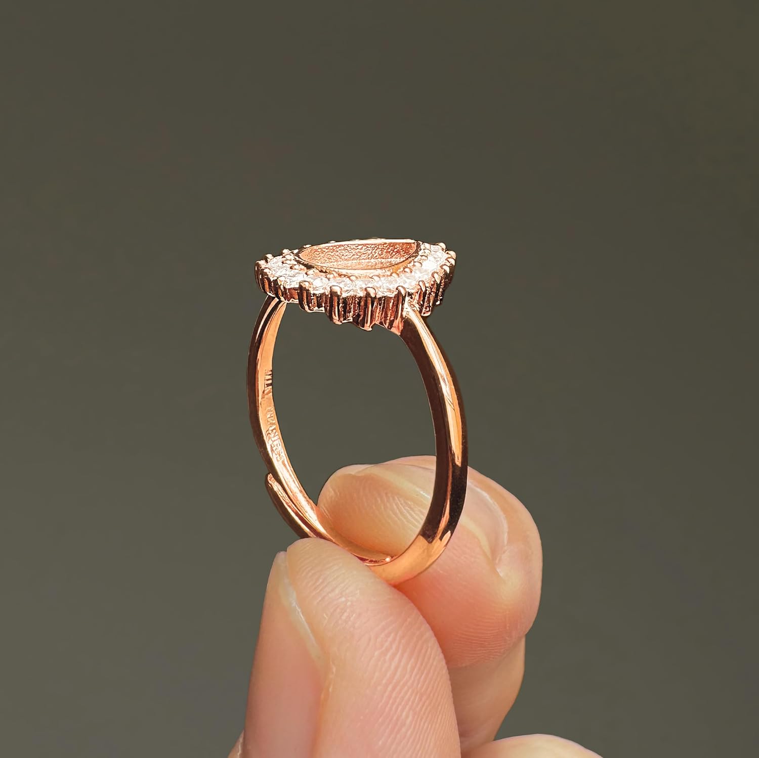 Teadrop Ring DIY Breastmilk Jewelry Kit 18K Rose Gold 1