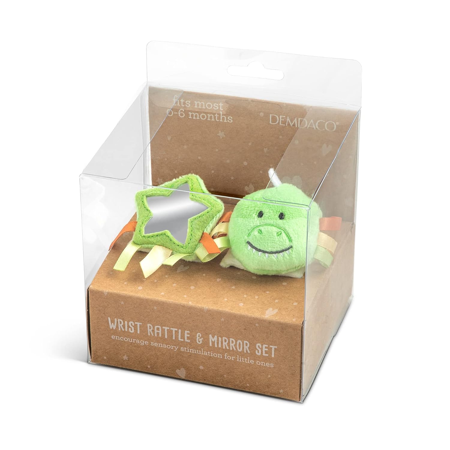 DEMDACO Unicorn Wrist Rattle and Mirror Toy