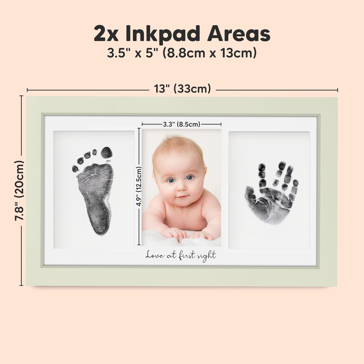 KeaBabies Inkless Hand Footprint Kit Sage