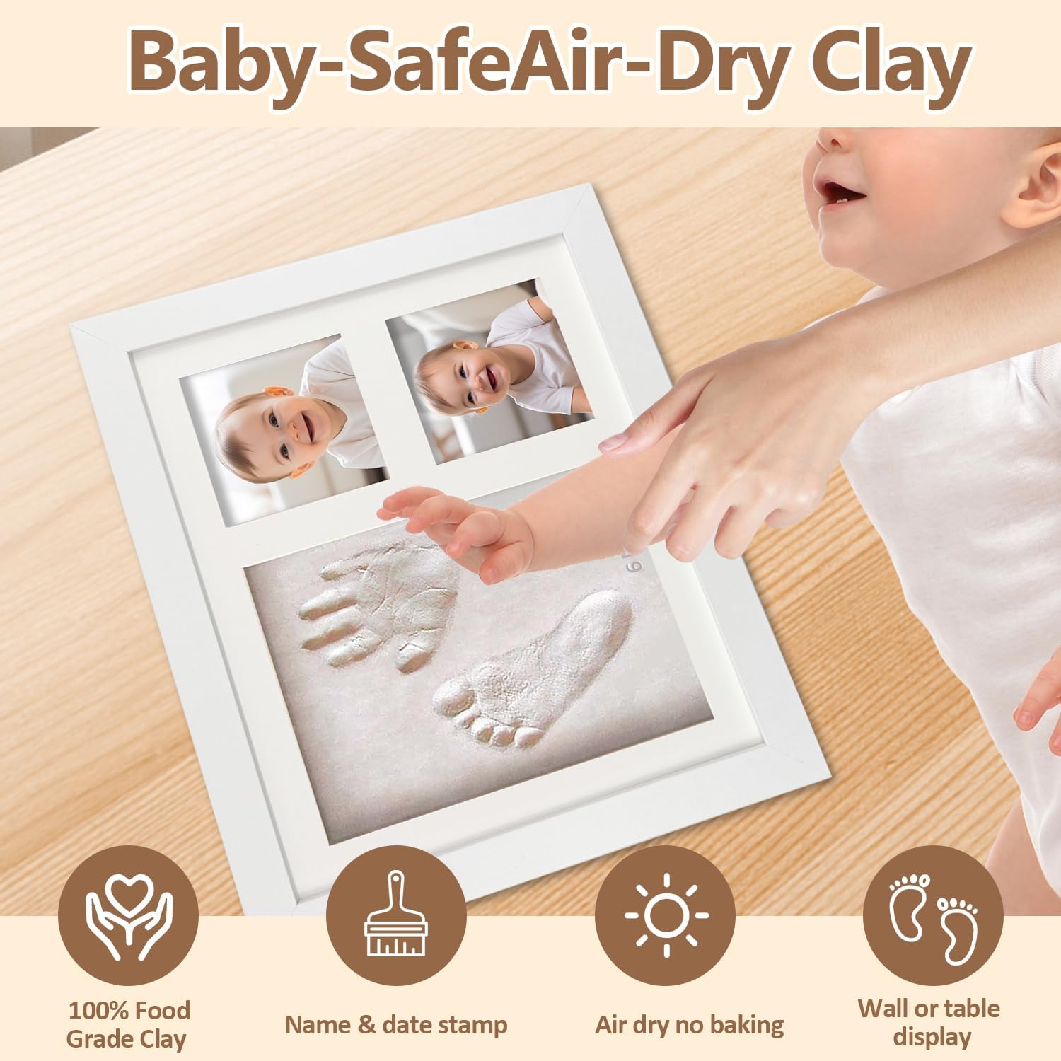 Aiacmea Inkless Baby Keepsake Frame Kit