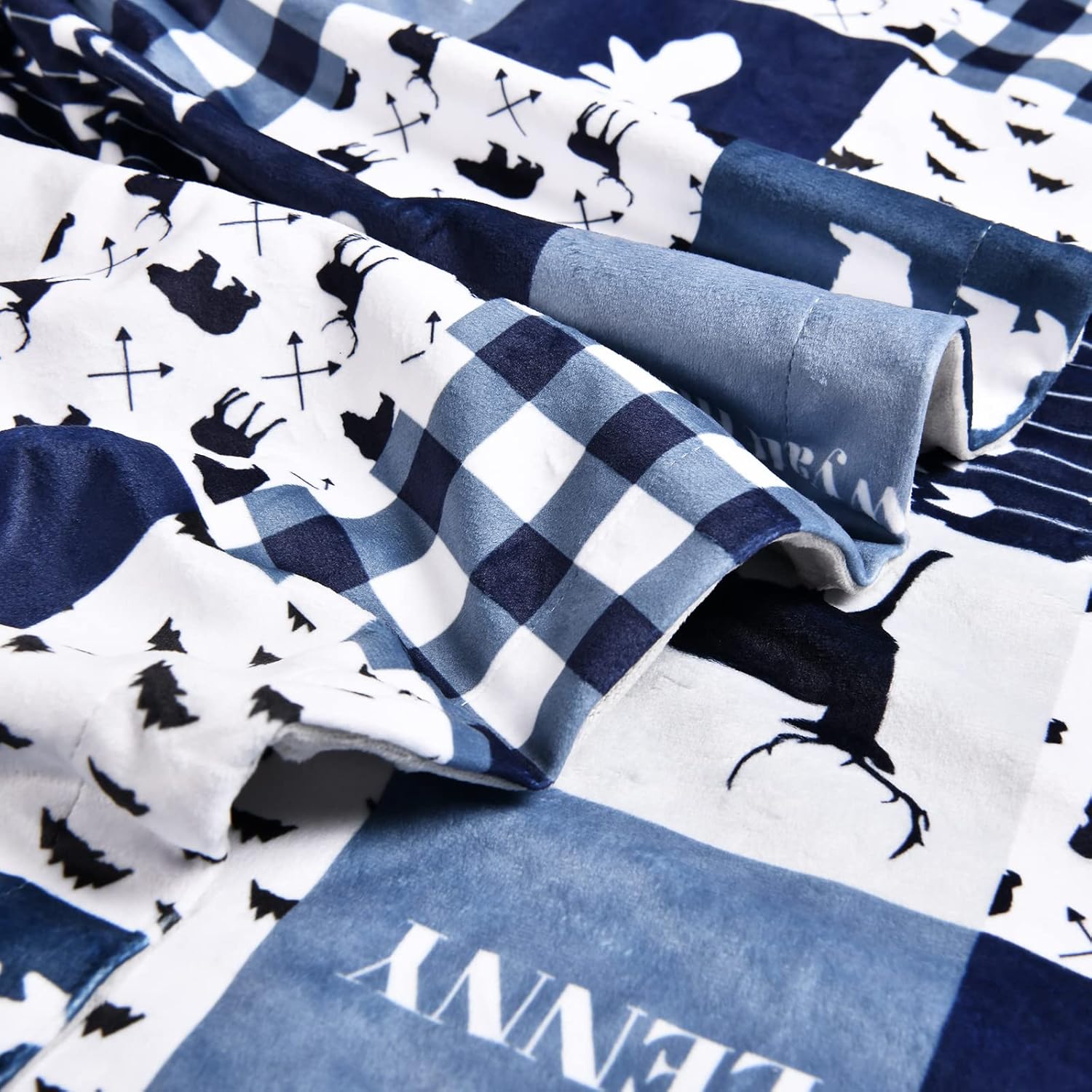Munific Woodland Deer Personalized Baby Blanket with Name