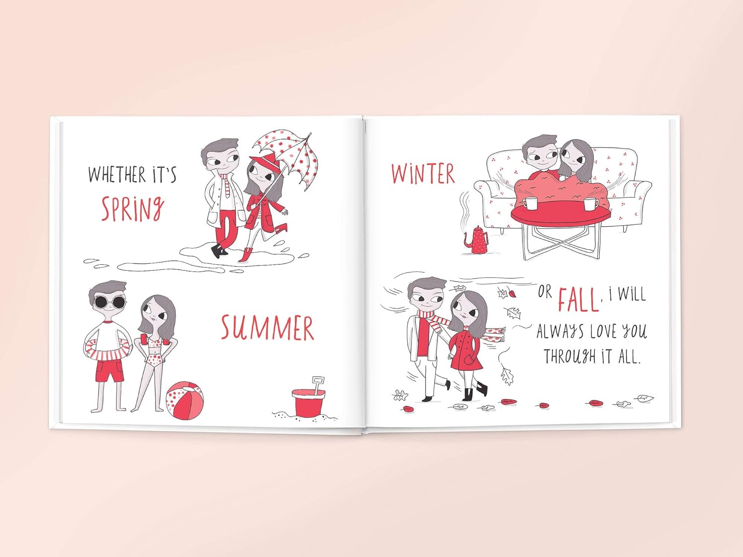 Personalized Book of Us for Couples - Custom Names Photo