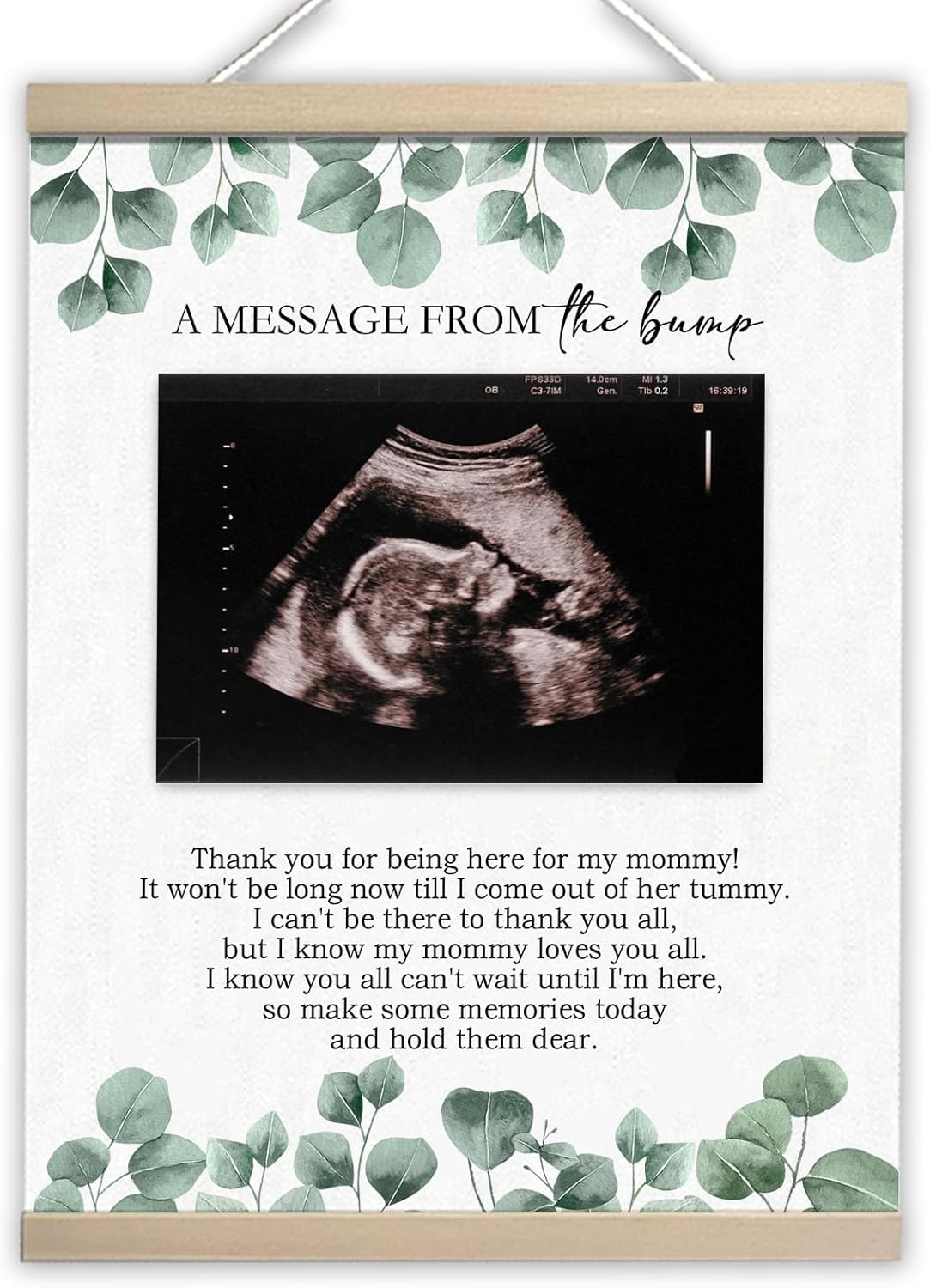 Classic Greenery Baby Shower Decorations Keepsake Frame