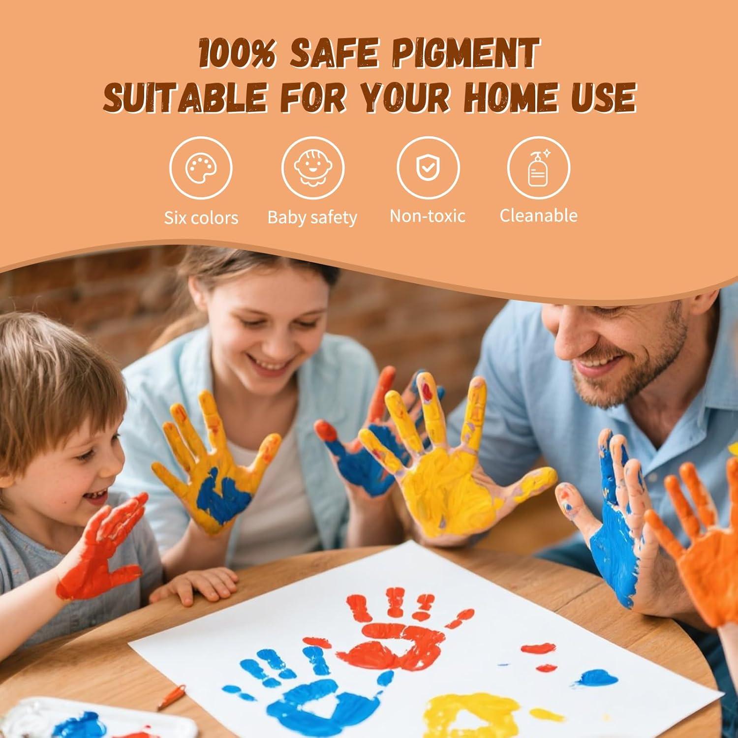 VidwanHome Family Handprint Kit - DIY Keepsake Frame 1
