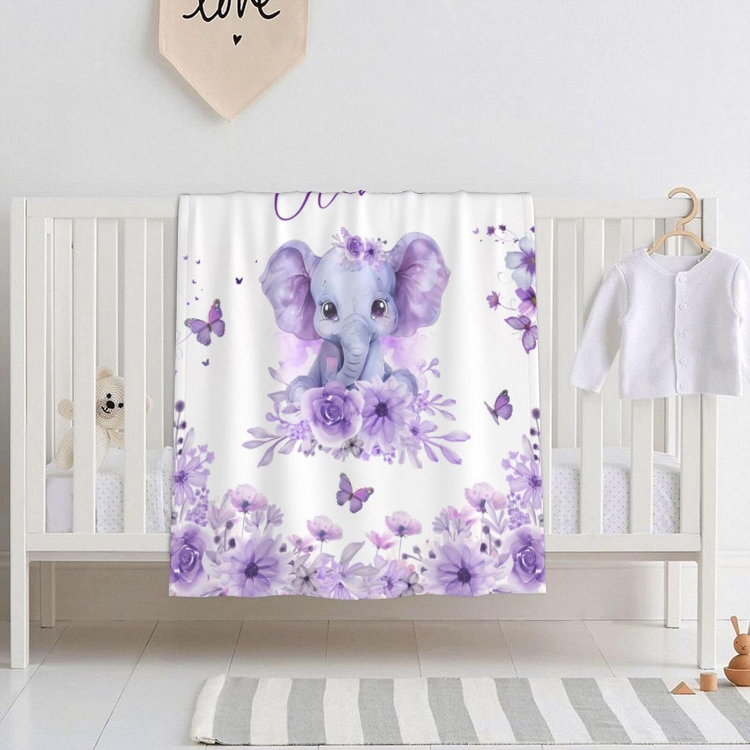 Personalized Baby Blanket with Name for Girls