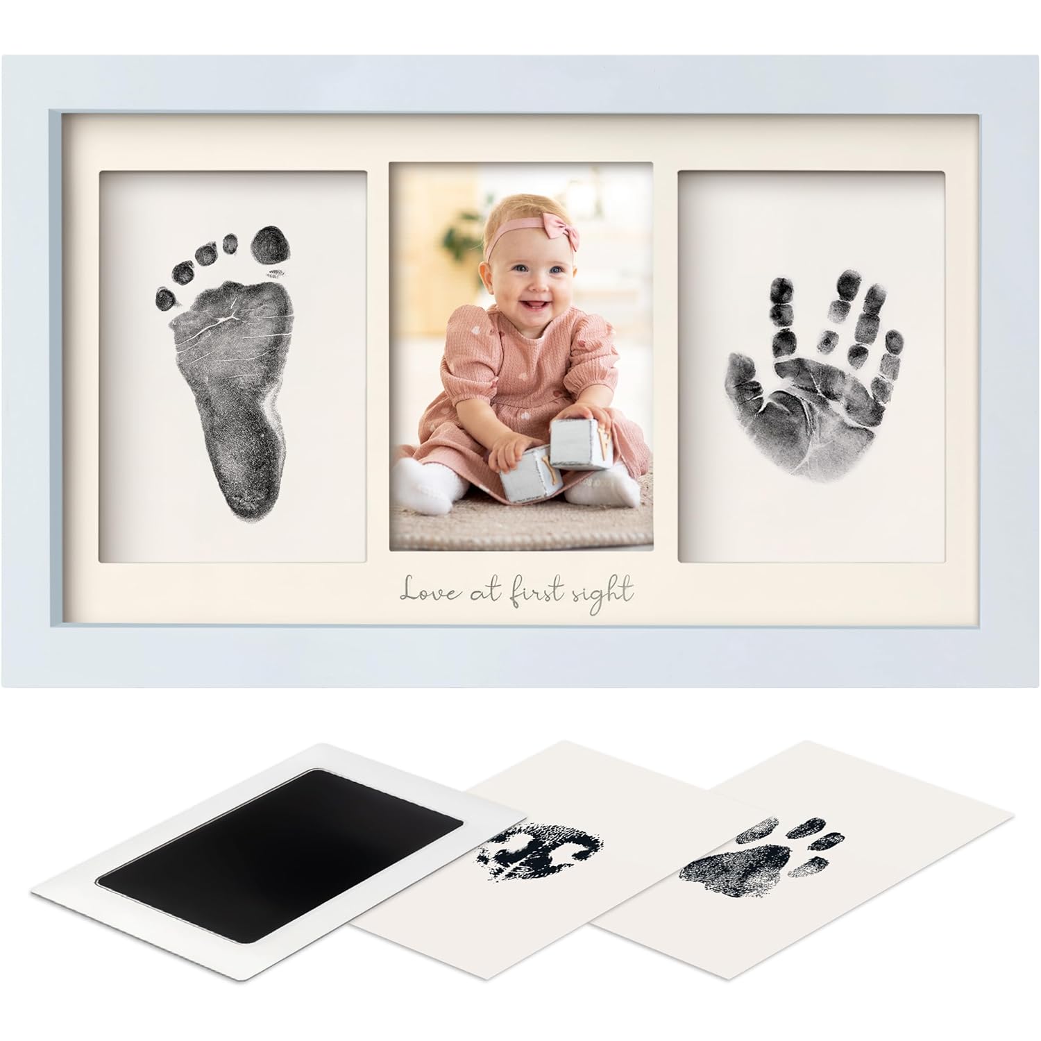 KeaBabies Inkless Hand Footprint Kit - Mist Blue
