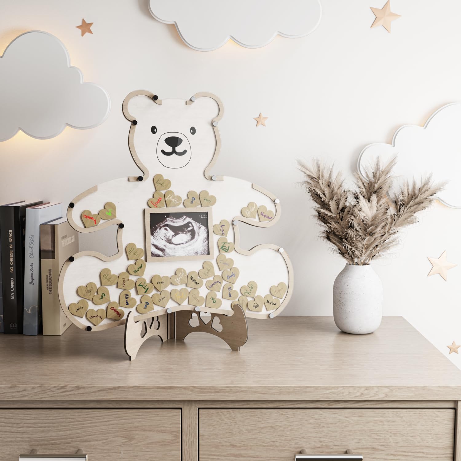 Real Bossy Baby Teddy Bear Guest Book Frame