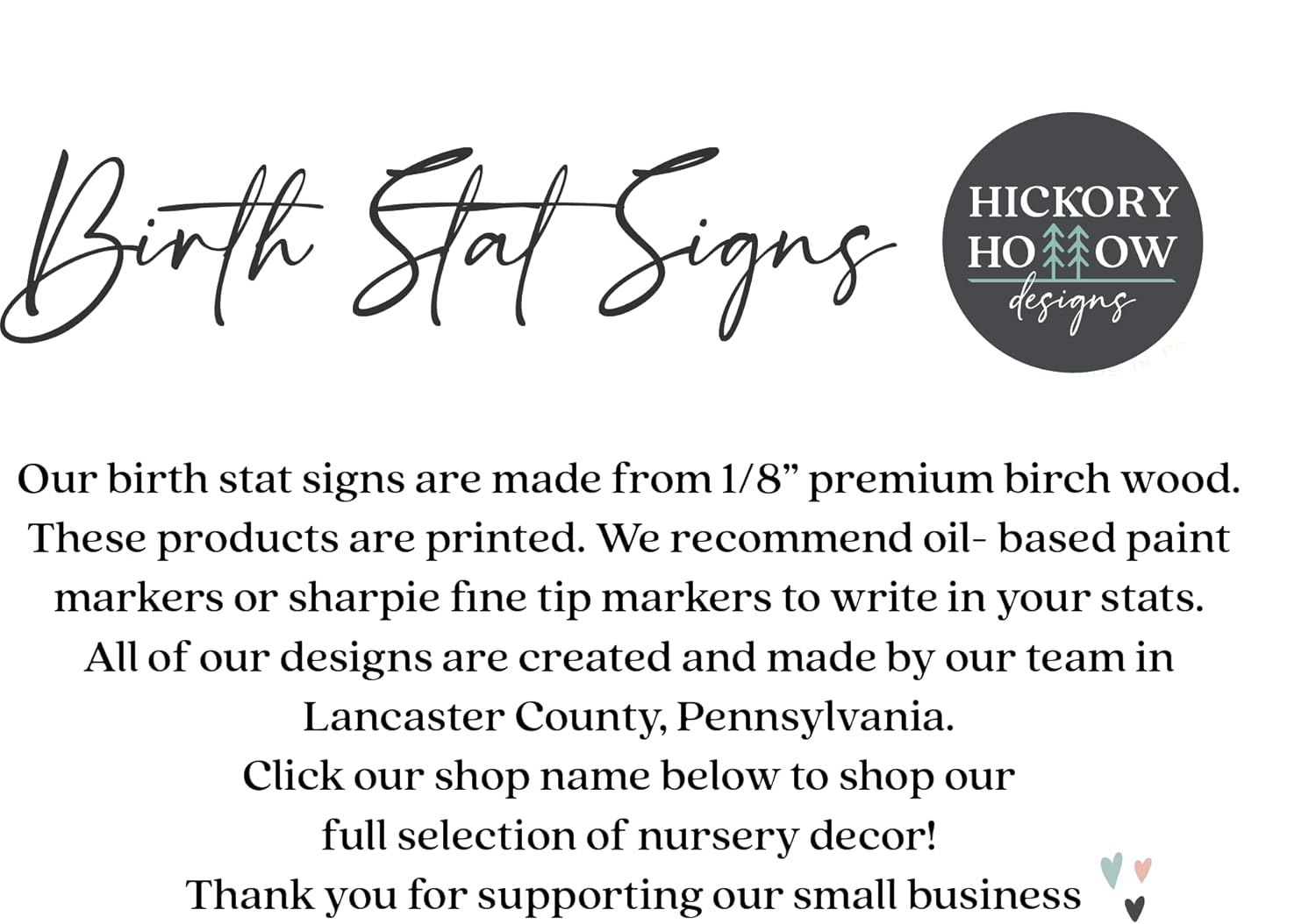 Birth Stat Sign Personalized for Newborn Baby Sage