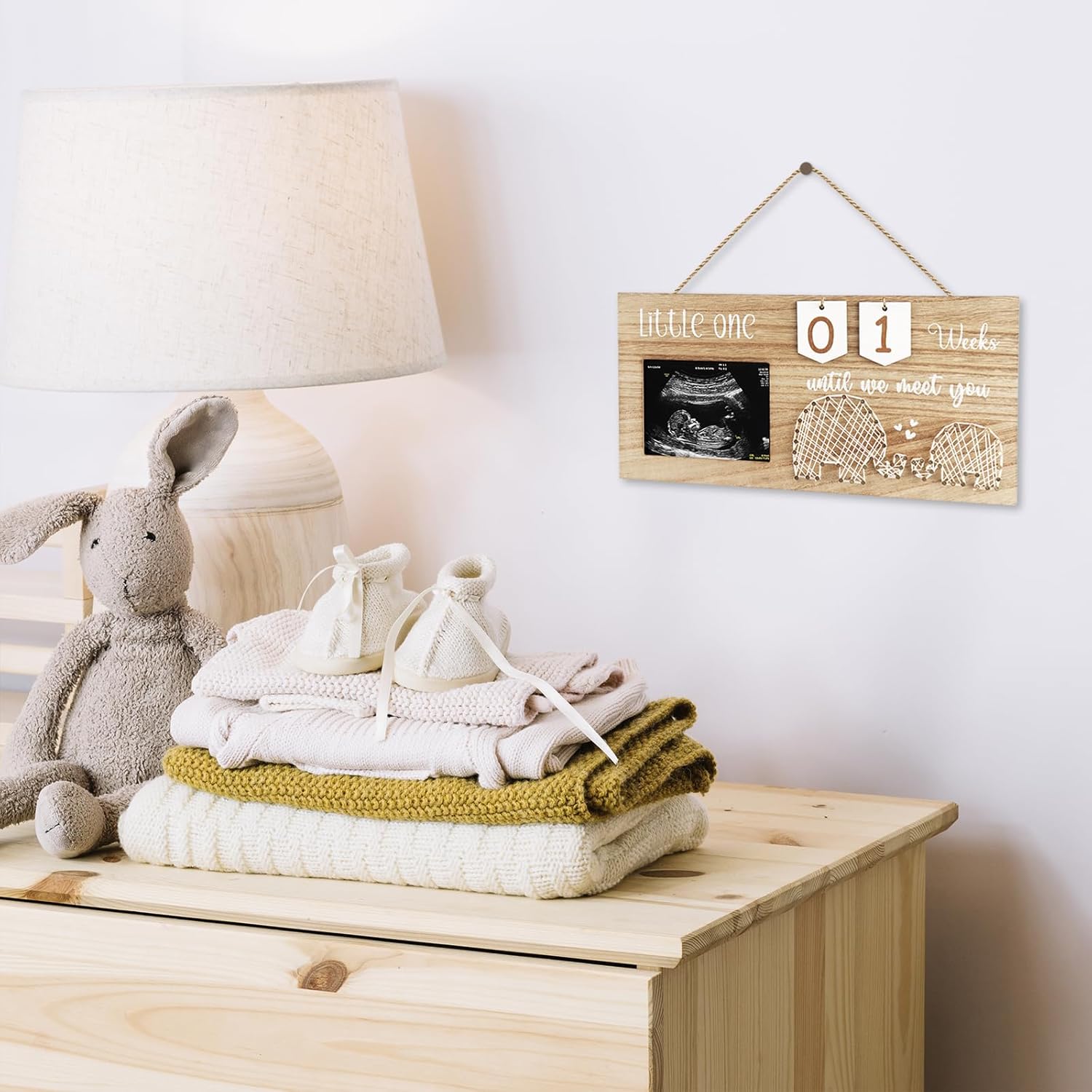 Glodecart Baby Sonogram Frame with Countdown Tiles 1