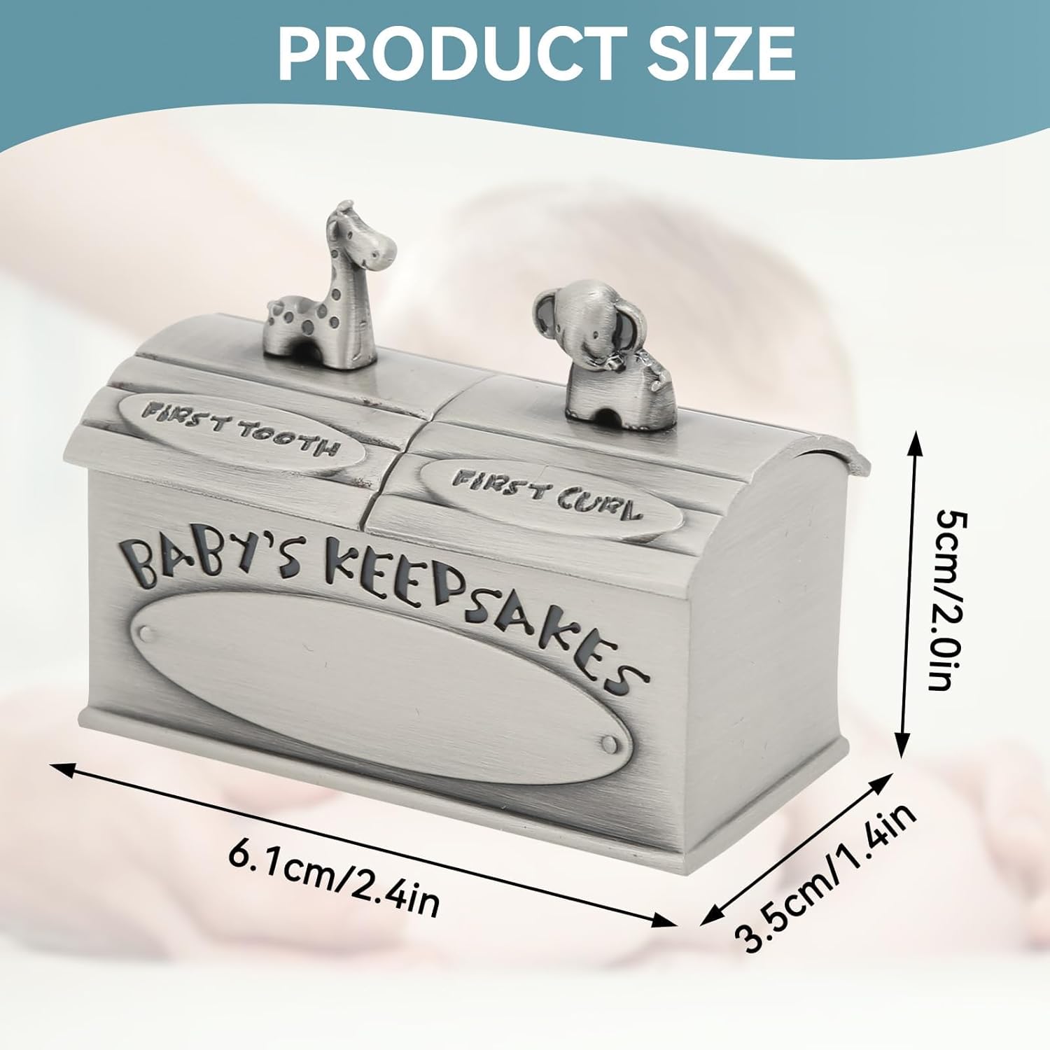 Cyrank Baby Keepsake Box with Lids