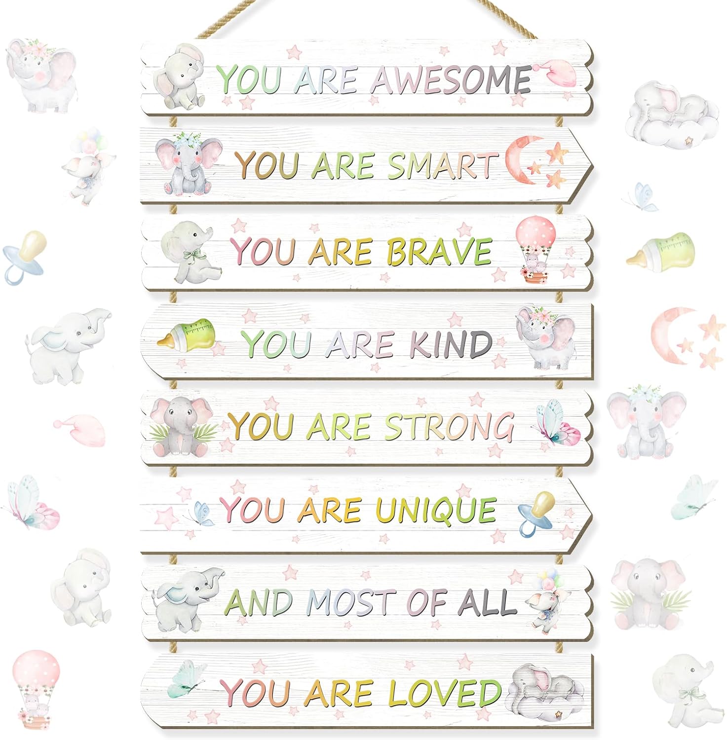 WAKOSAN Elephant Wall Decor for Kids Room 1