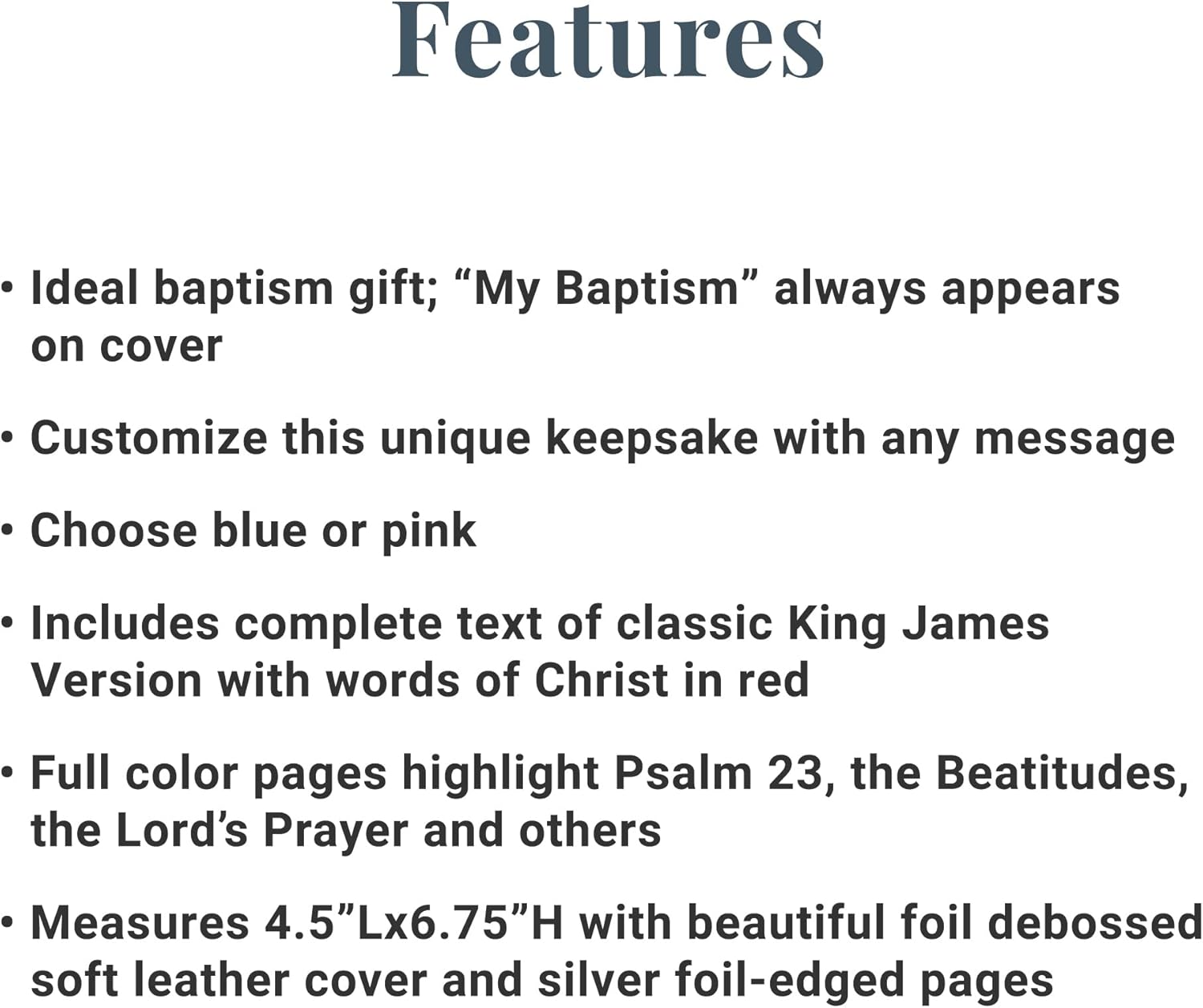 Lets Make Memories Personalized Baptism Bible - Pink