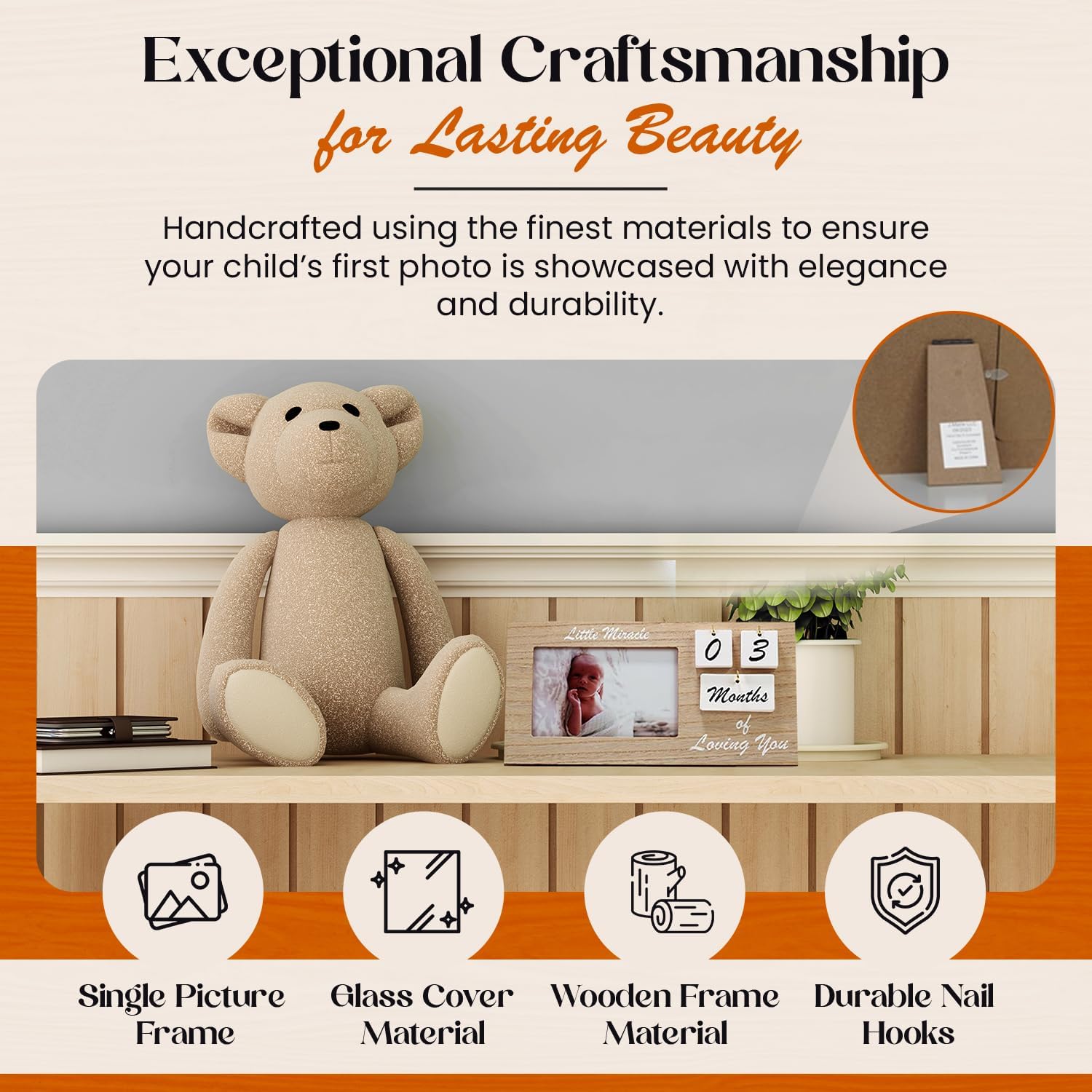 YelloIris Brown Ultrasound Keepsake Frame