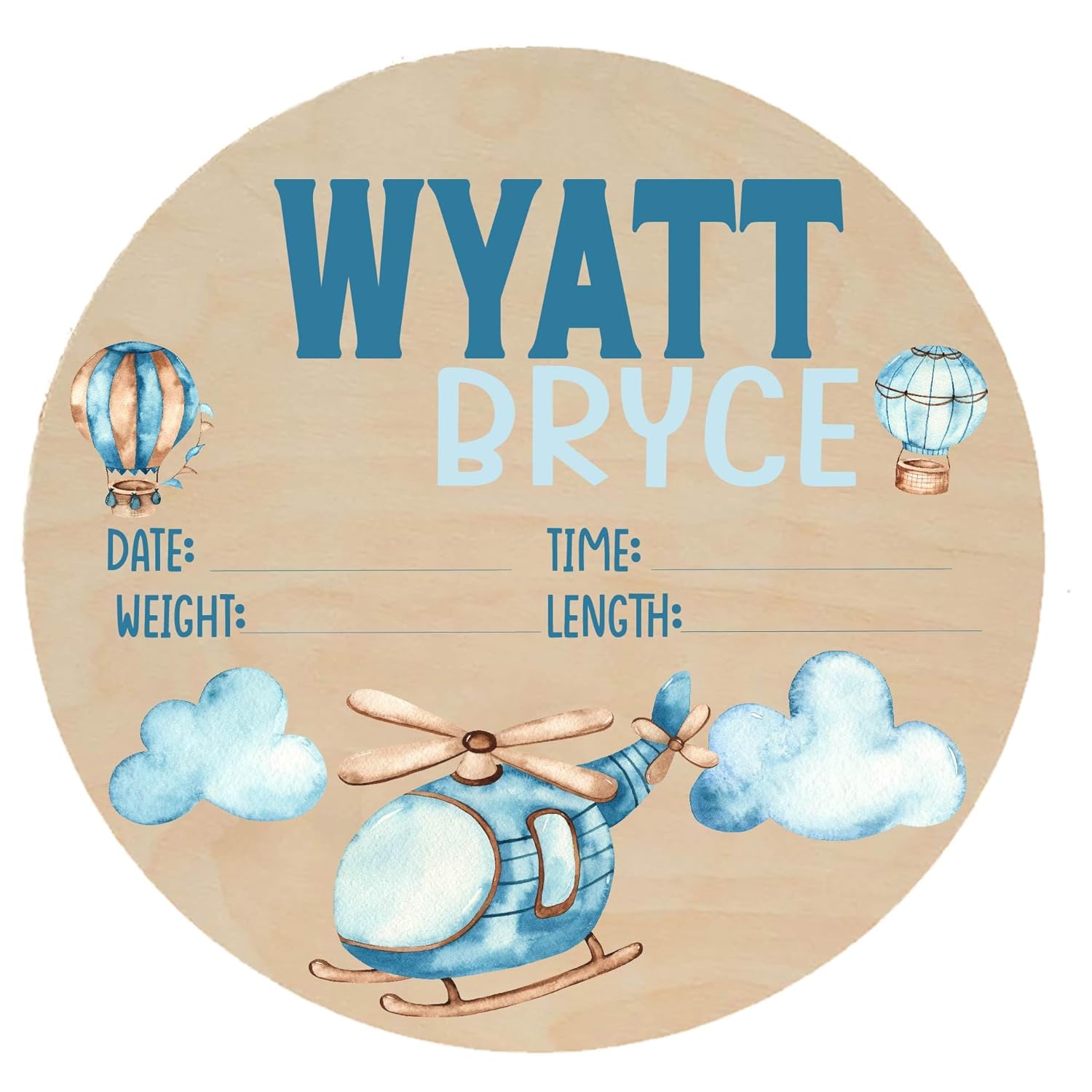Personalized Birth Stat Sign for Baby Boy